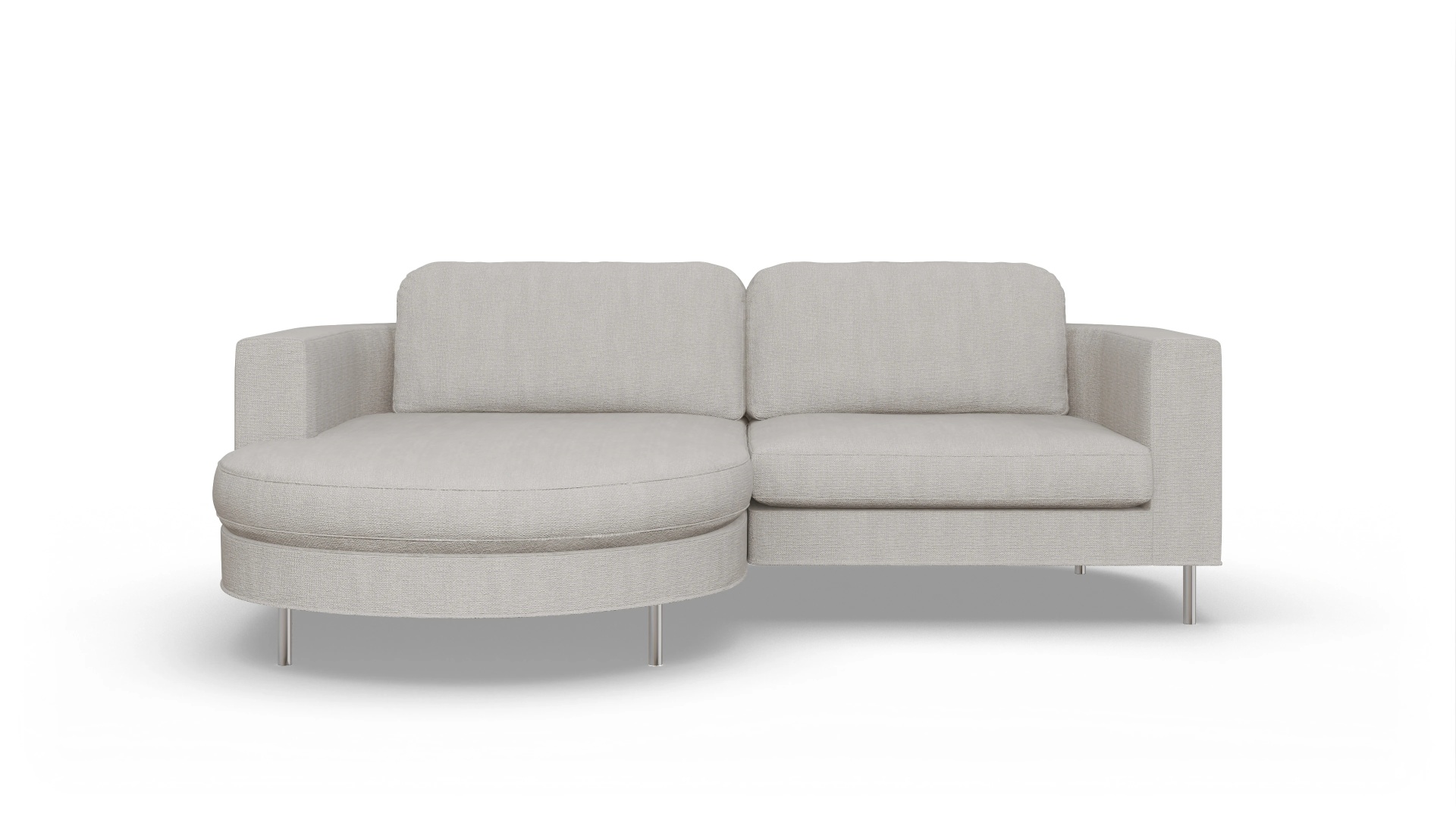 Ansicht des Produktes Girando Sofa mit Rec links in Stoff weiß