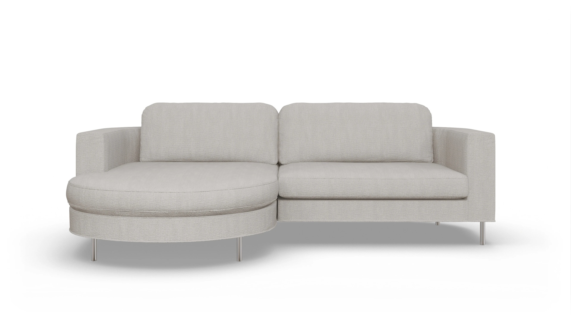 Ansicht des Produktes Girando Sofa mit Rec links in Stoff weiß