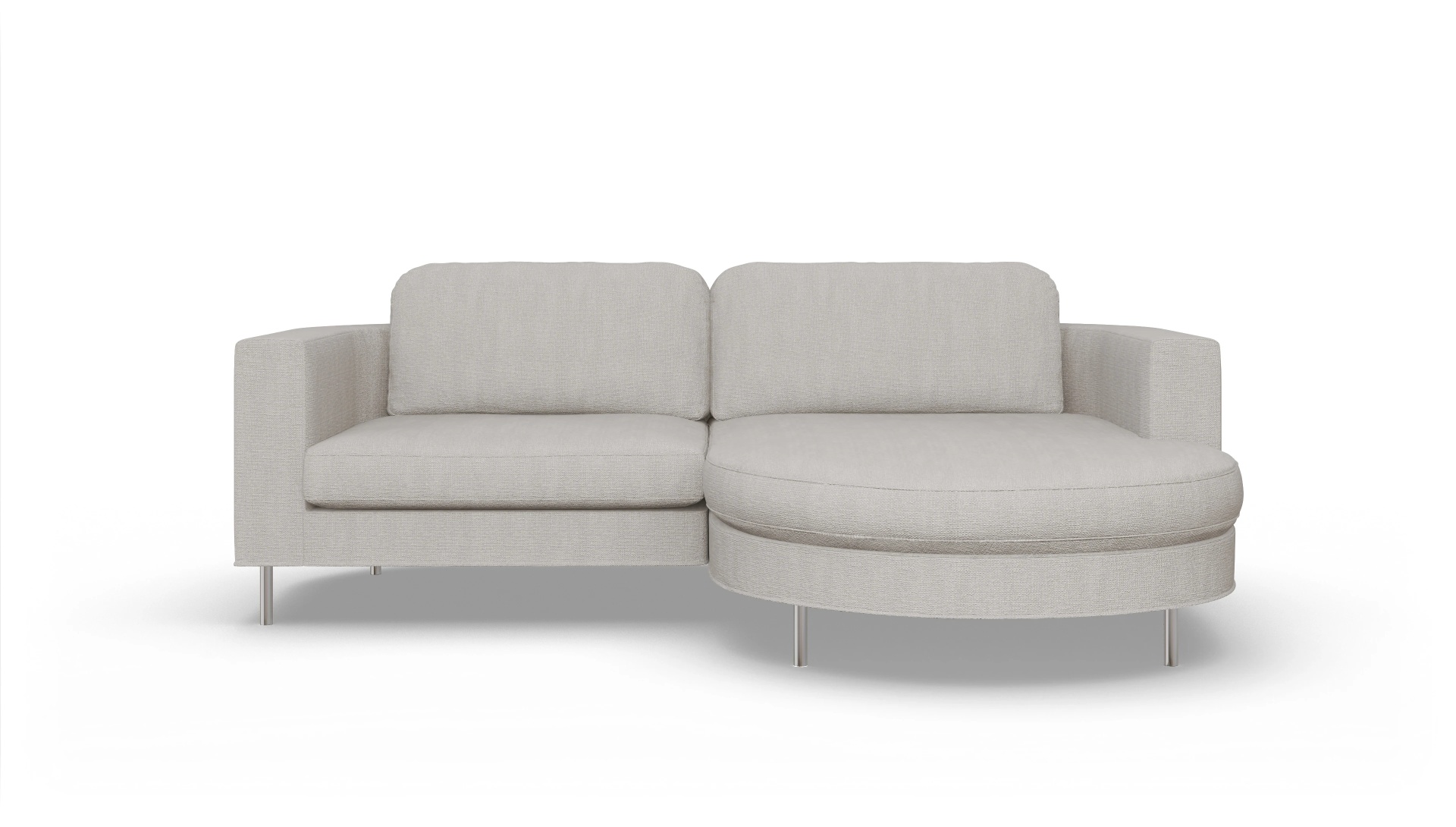 Ansicht des Produktes Girando Sofa mit Rec rechts in Stoff weiß