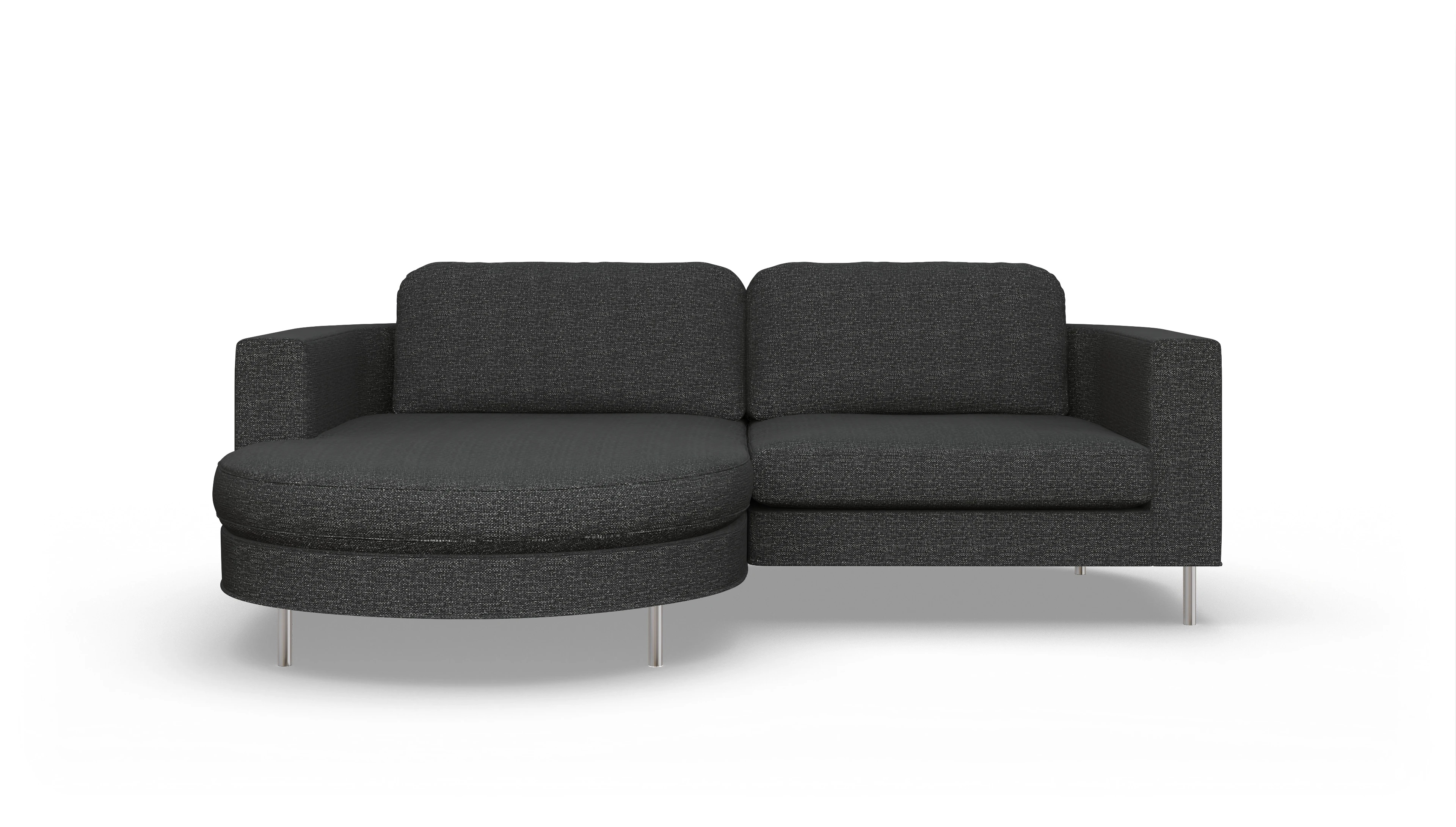 Ansicht des Produktes Girando Sofa mit Rec links in Stoff grau
