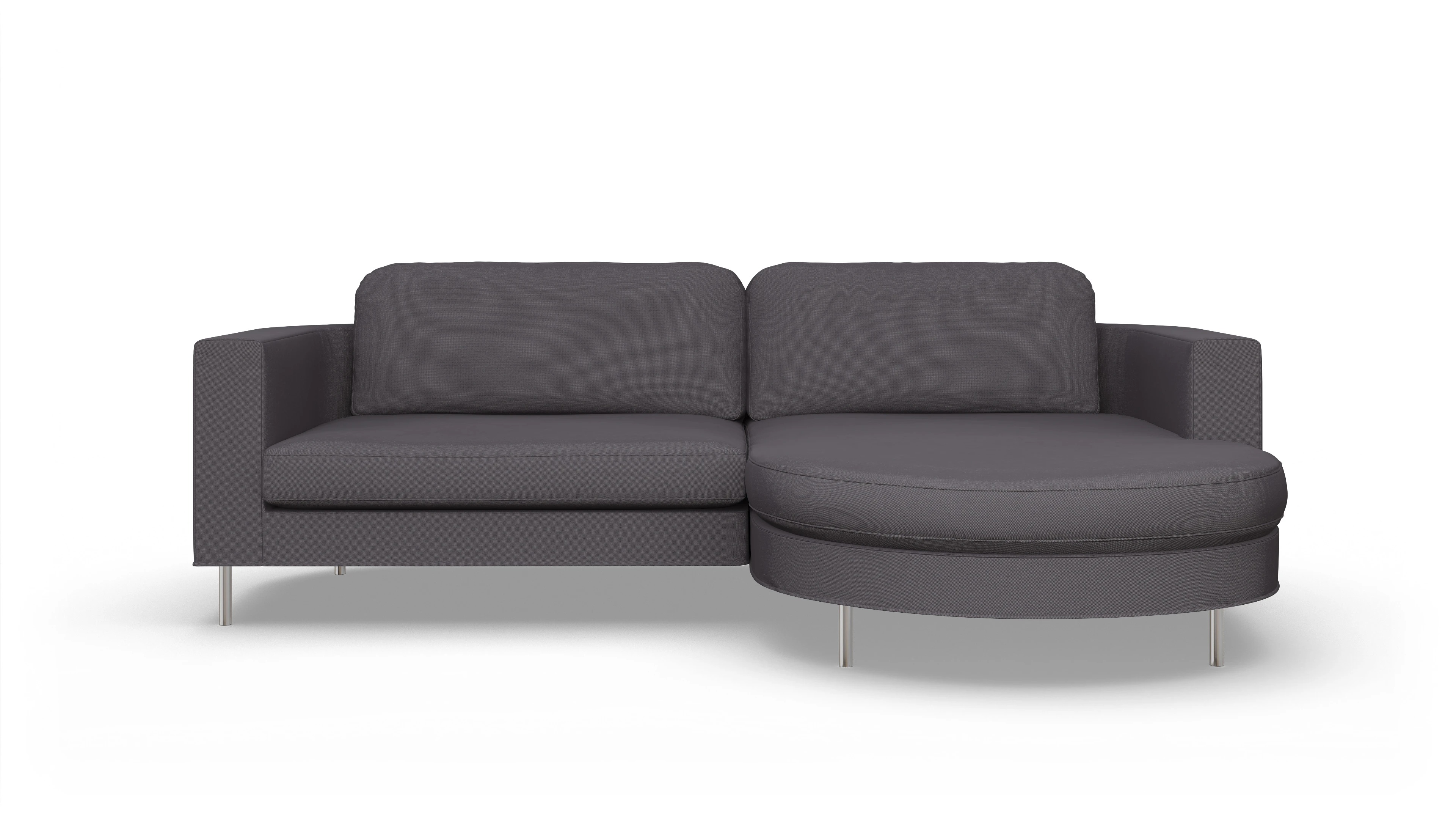 Ansicht des Produktes Girando Sofa mit Rec rechts in Stoff rot