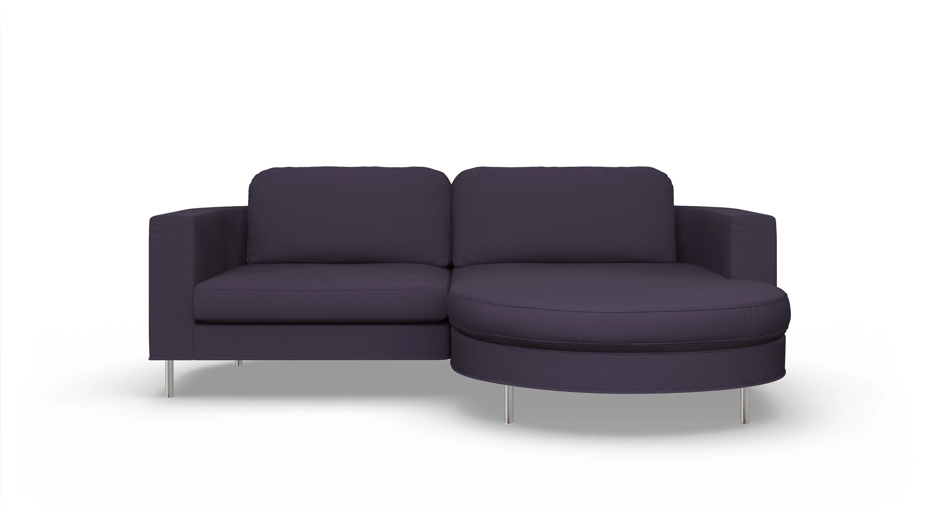 Ansicht des Produktes Girando Sofa mit Rec rechts in Stoff blau