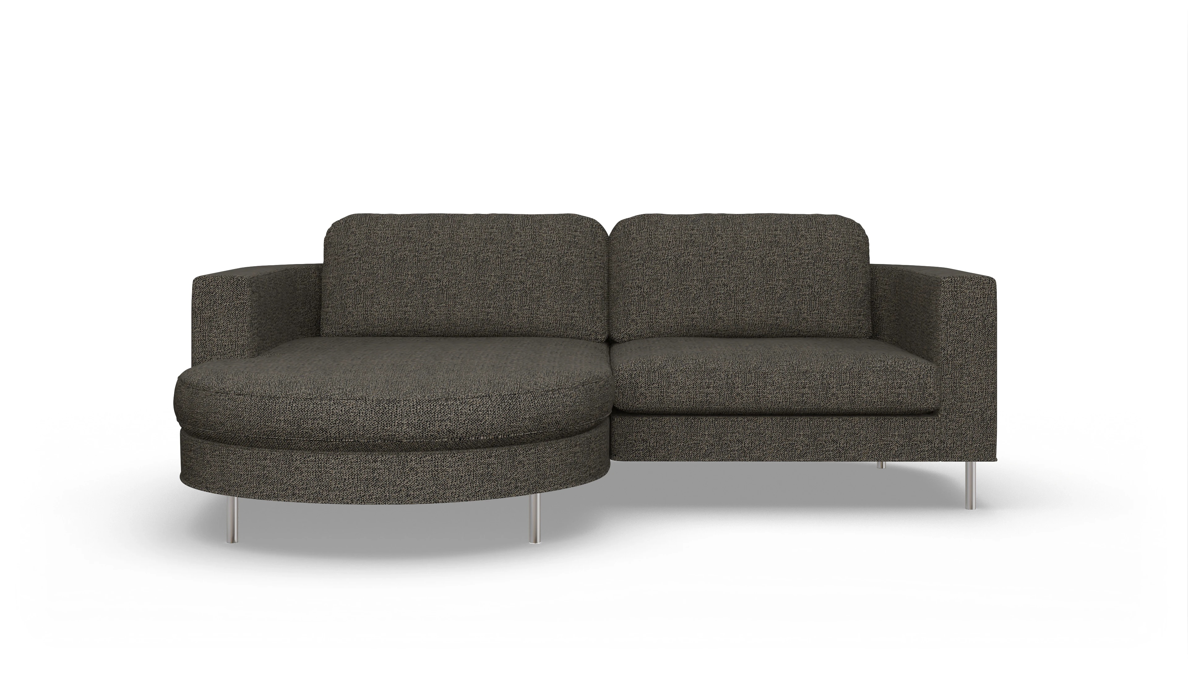 Ansicht des Produktes Girando Sofa mit Rec links in Stoff grau