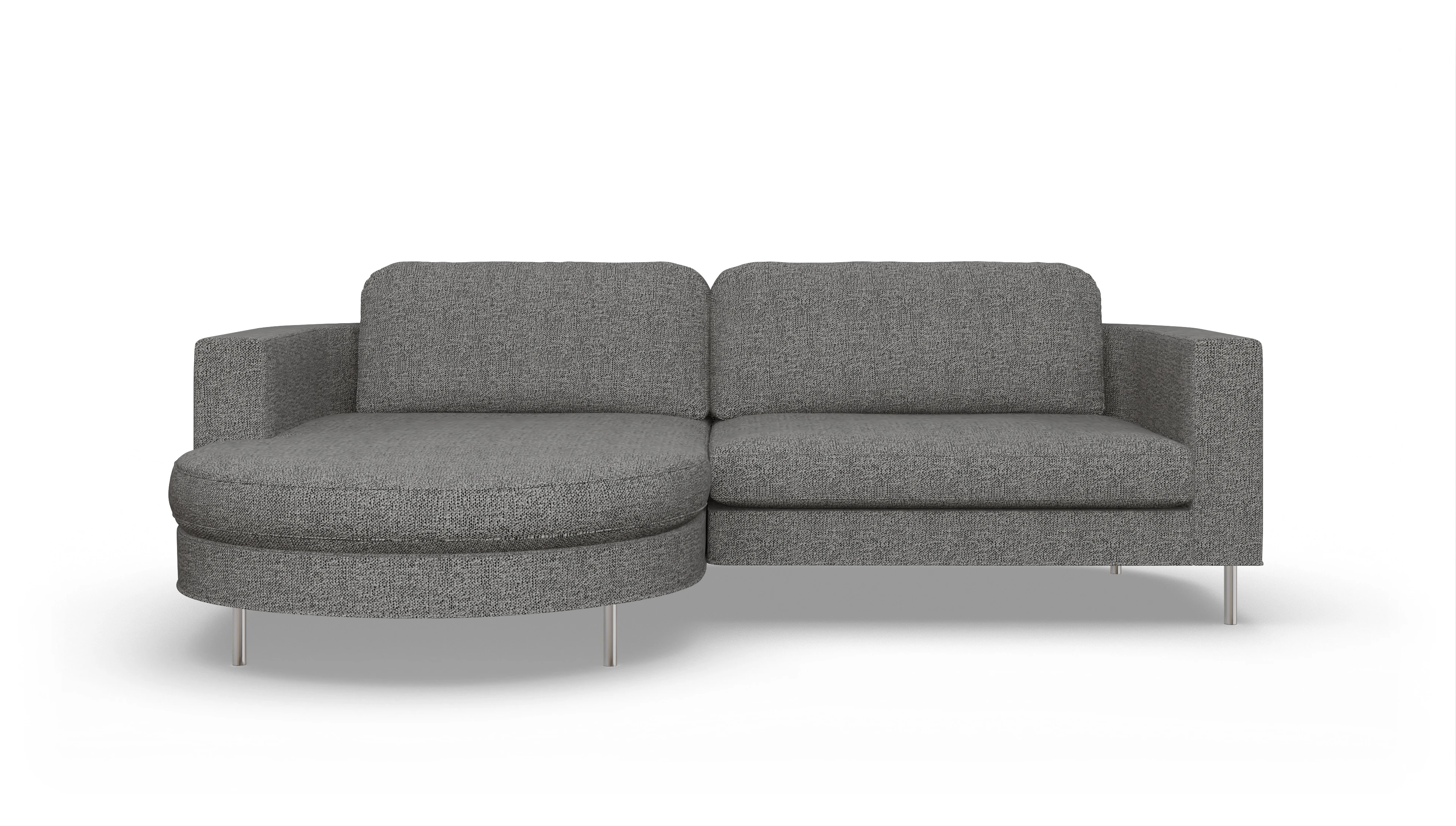 Ansicht des Produktes Girando Sofa mit Rec links in Stoff grau
