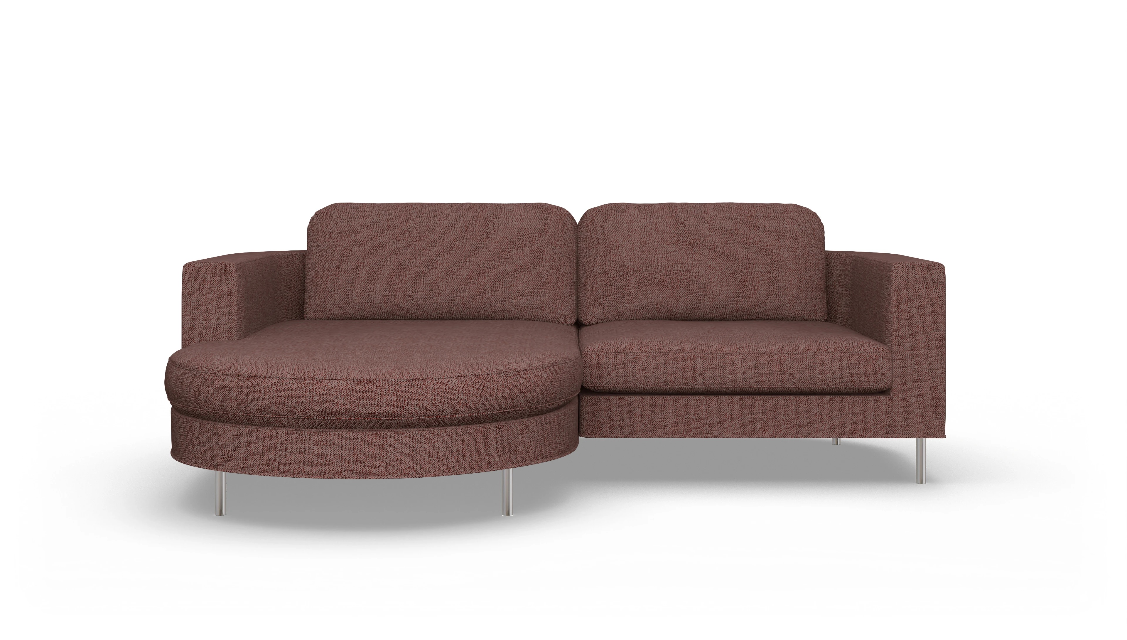 Ansicht des Produktes Girando Sofa mit Rec links in Stoff rot