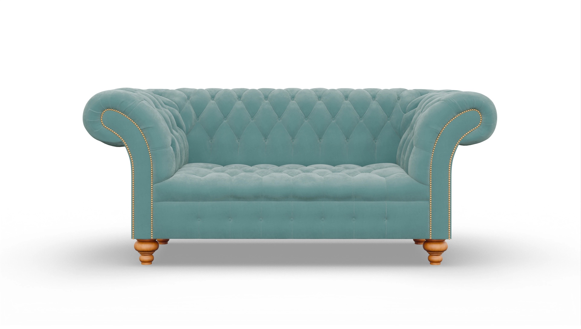 Ansicht des Produktes Mayfair 2-Sitzer in Samt blau