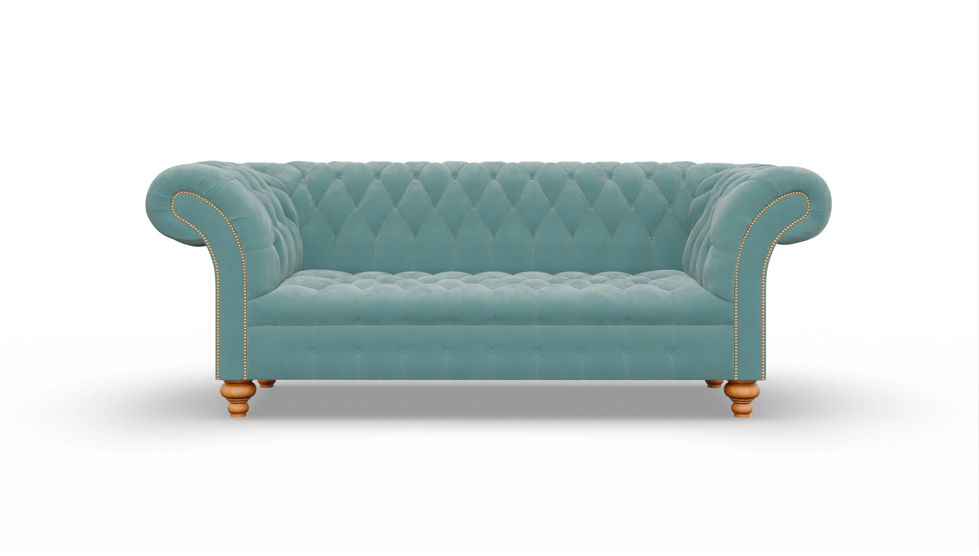 Ansicht des Produktes Mayfair 3-Sitzer in Samt blau