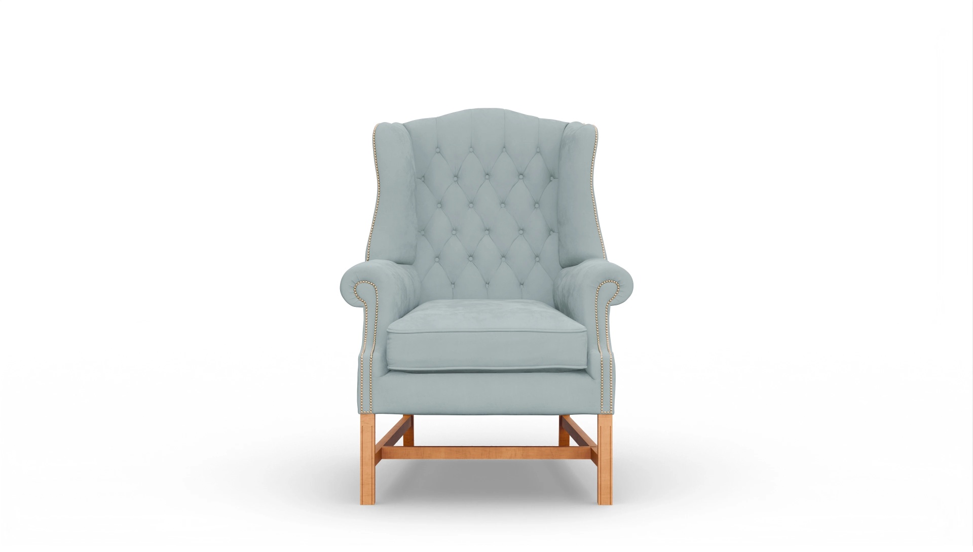 Ohrensessel Winston in Samt Ansicht des Produktes Winston Sessel in Samt blau