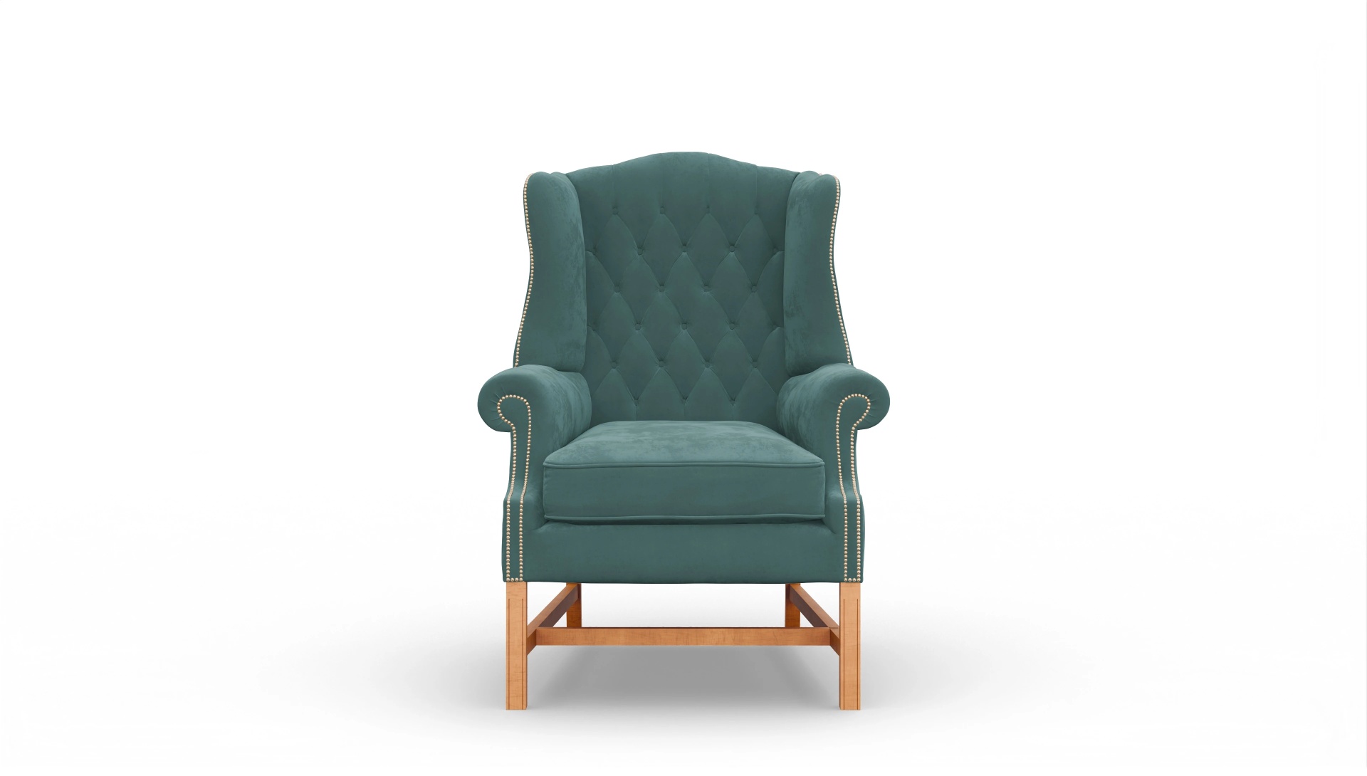 Ohrensessel Winston in Samt Ansicht des Produktes Winston Sessel in Samt blau