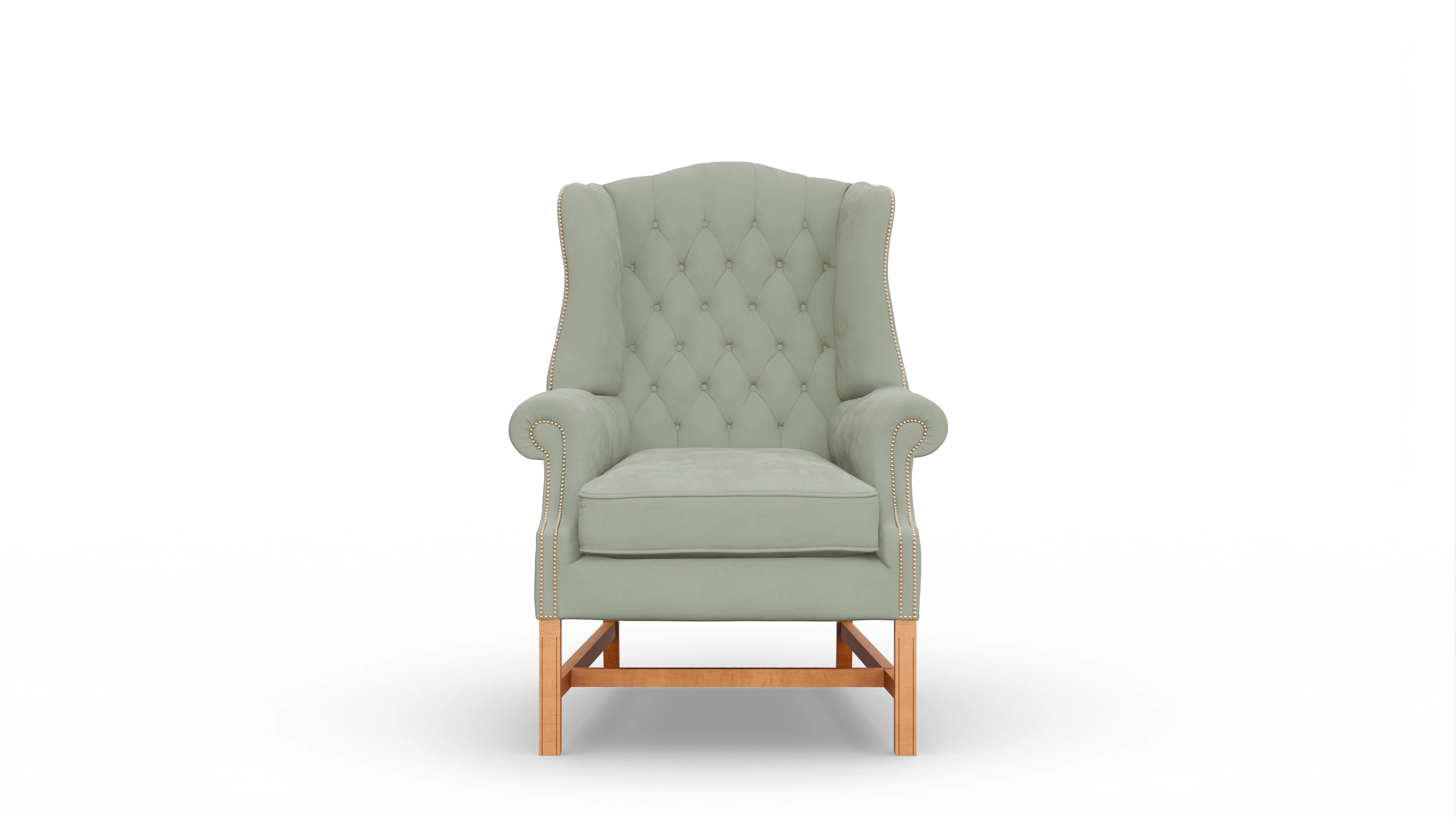 Ohrensessel Winston in Samt Ansicht des Produktes Winston Sessel in Samt grün