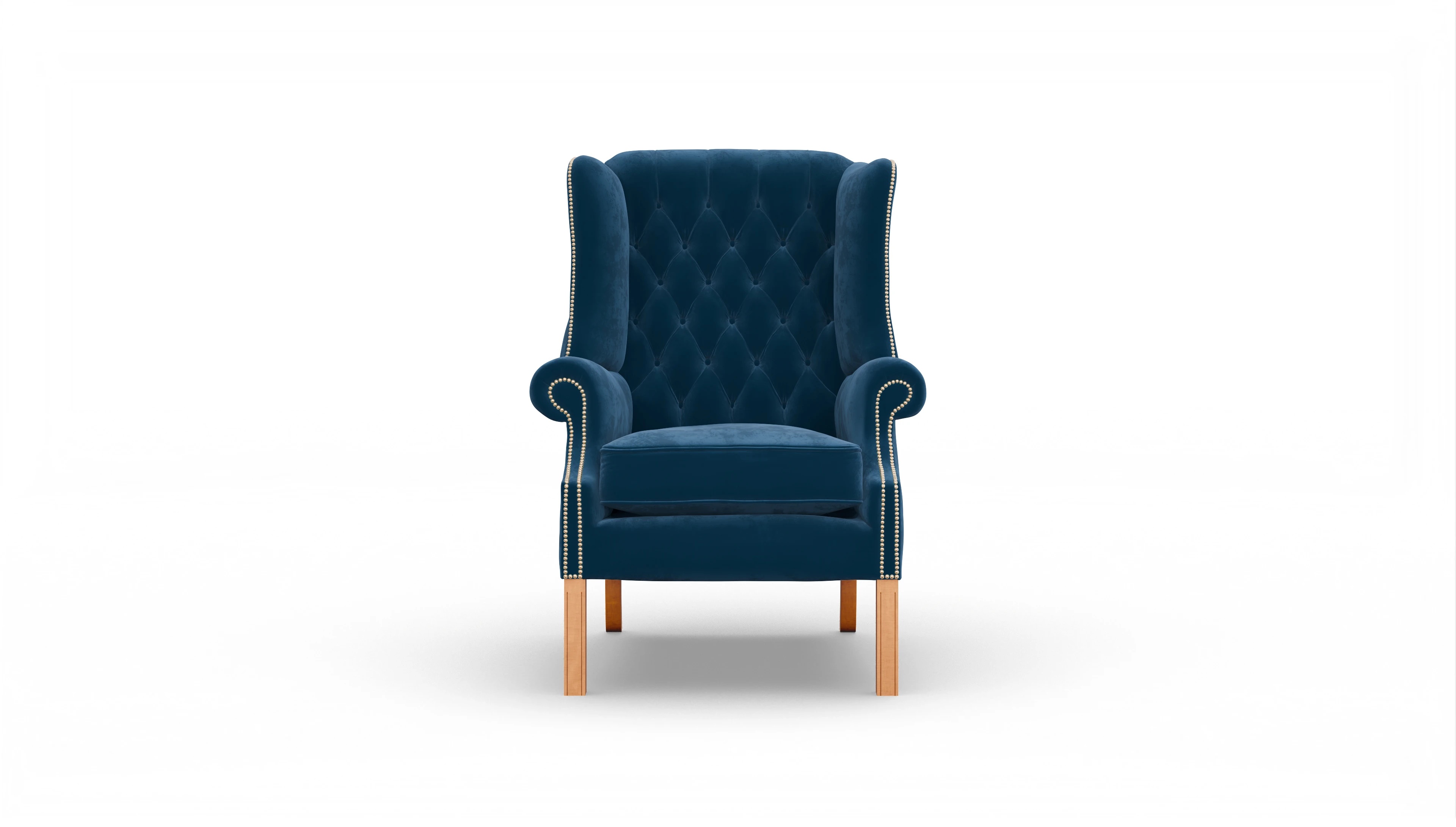 Ohrensessel Francisco in Samt Ansicht des Produktes Francisco Sessel in Samt blau