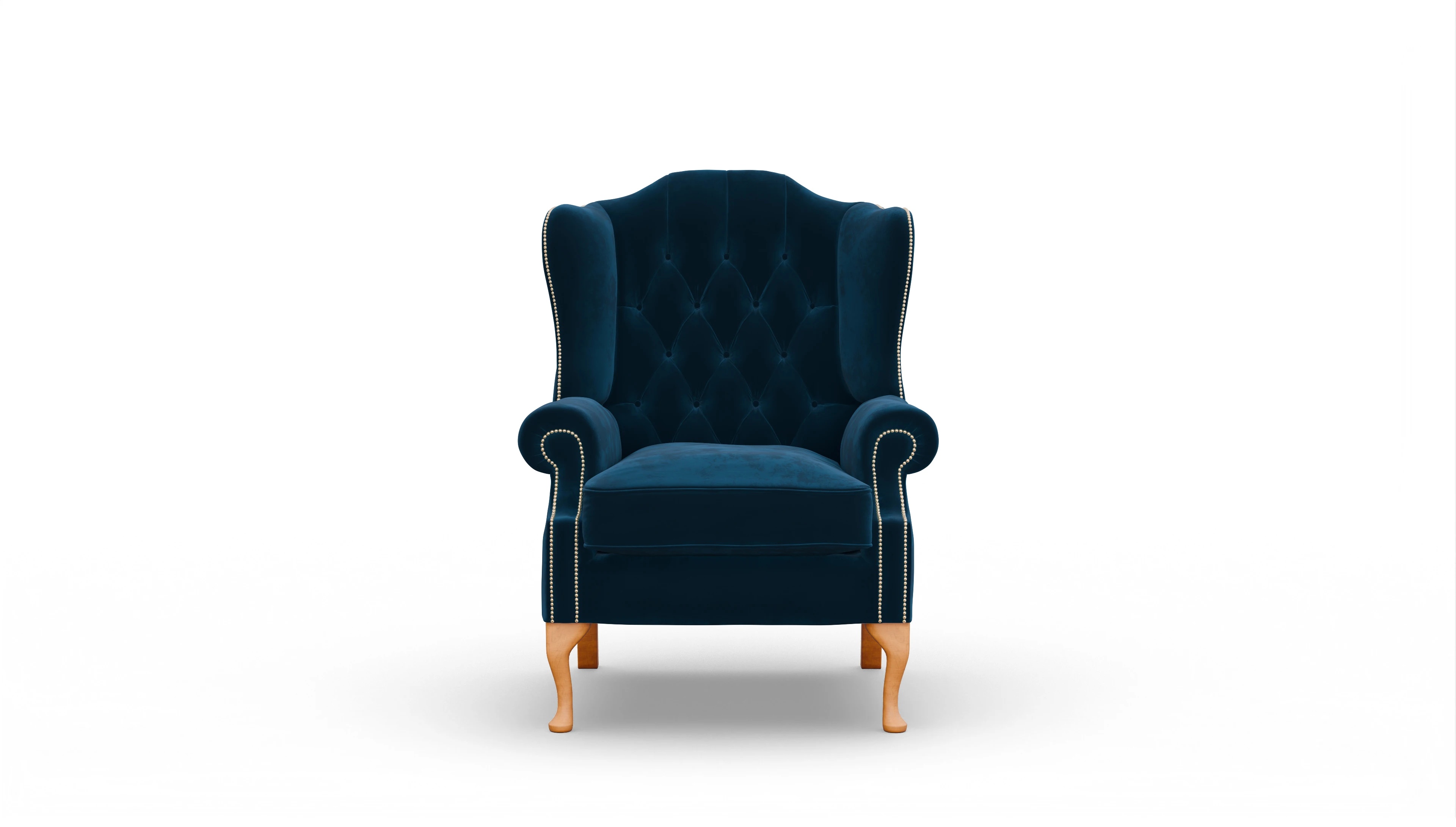 Ohrensessel Brighton in Samt Ansicht des Produktes Brighton Sessel in Samt blau