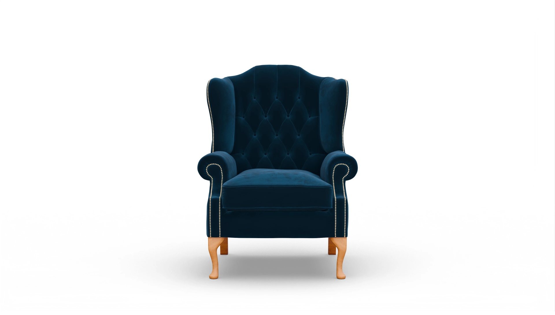 Ansicht des Produktes Brighton Sessel in Samt blau