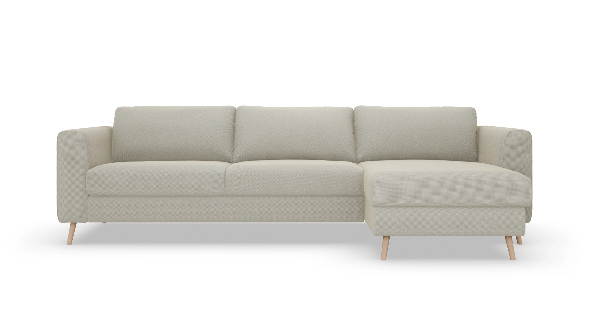 Schlafsofa Torpa Ansicht des Produktes Torpa Sofa mit Rec rechts in Stoff weiß