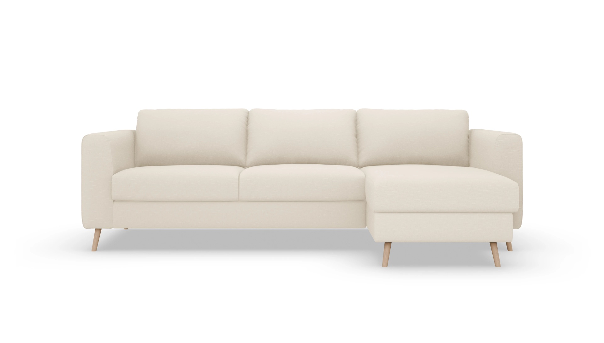Schlafsofa Torpa Ansicht des Produktes Torpa Sofa mit Rec rechts in Stoff weiß