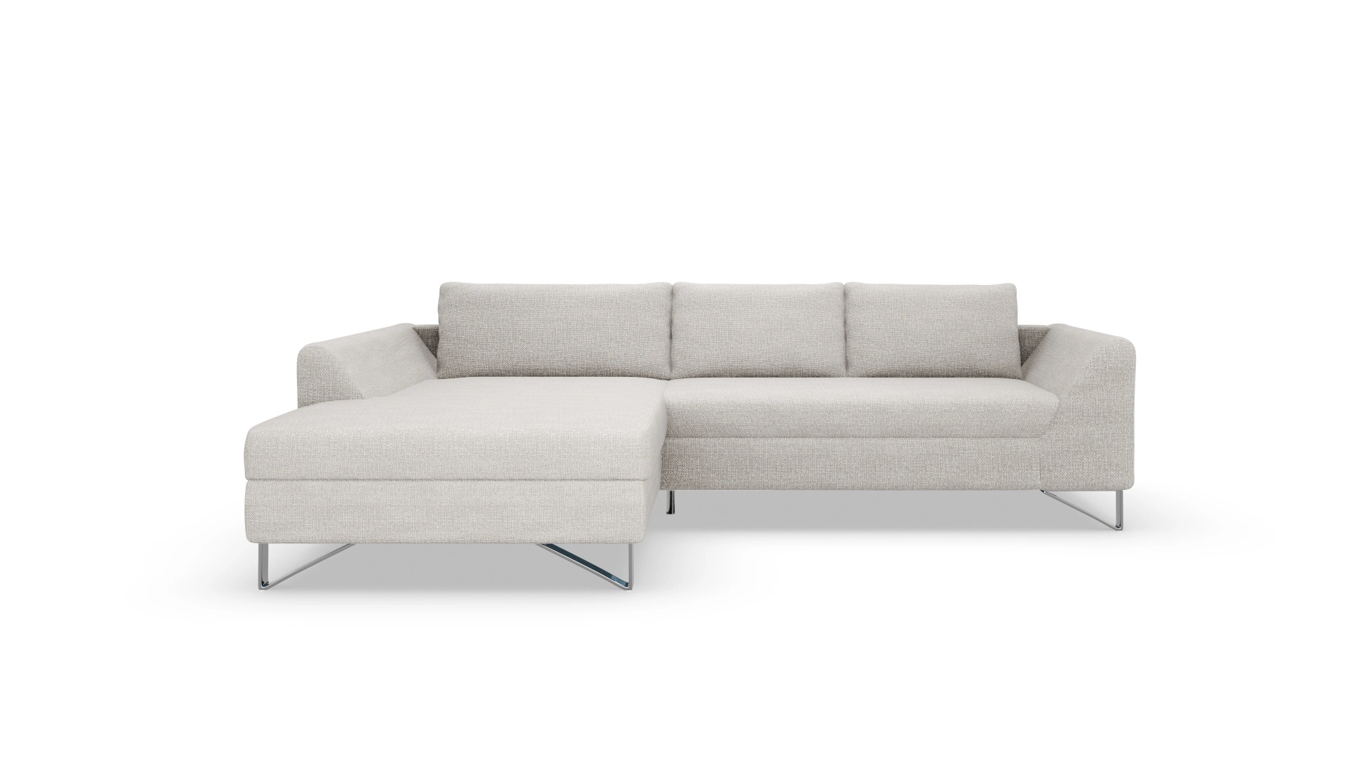 Ansicht des Produktes Vertice Sofa mit Rec links in Stoff weiß