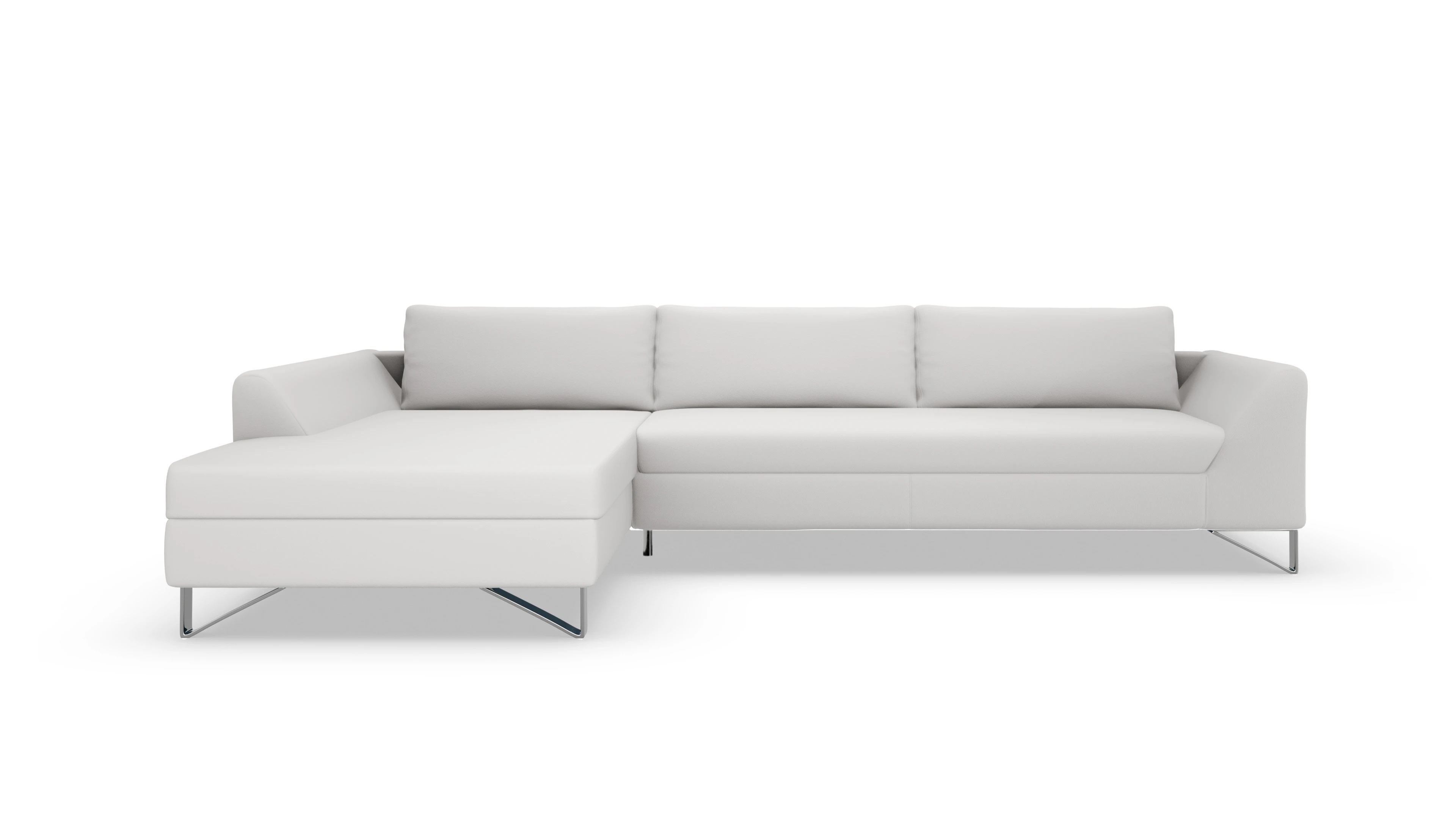 Ansicht des Produktes Vertice Sofa mit Rec links in Leder weiß
