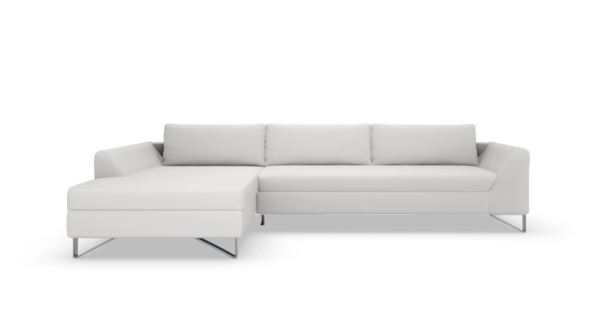 Ansicht des Produktes Vertice Sofa mit Rec links in Leder weiß