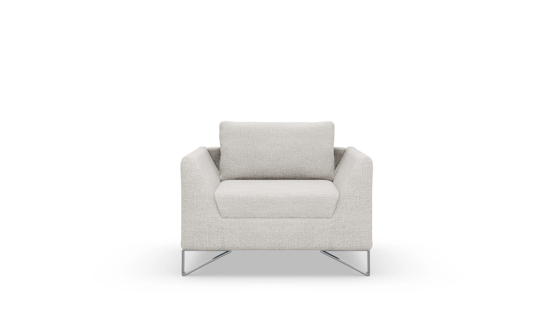Designer-Sessel Vertice in Stoff Ansicht des Produktes Vertice Sessel in Stoff weiß