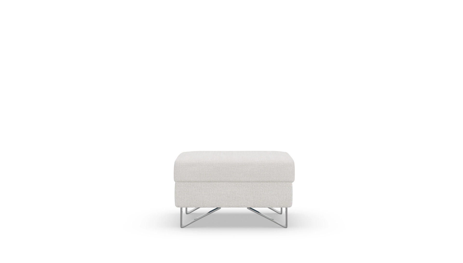 Designer-Hocker Vertice in Stoff Ansicht des Produktes Vertice Hocker in Stoff weiß
