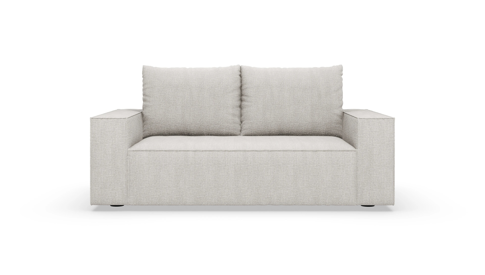Designer-Sofa Cubo in Stoff Ansicht des Produktes Capara in Stoff weiß