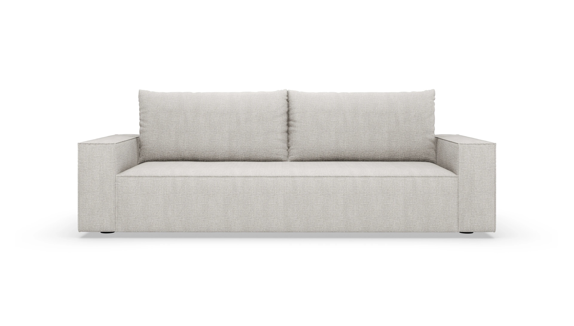Designer-Sofa Cubo in Stoff Ansicht des Produktes Capara in Stoff weiß