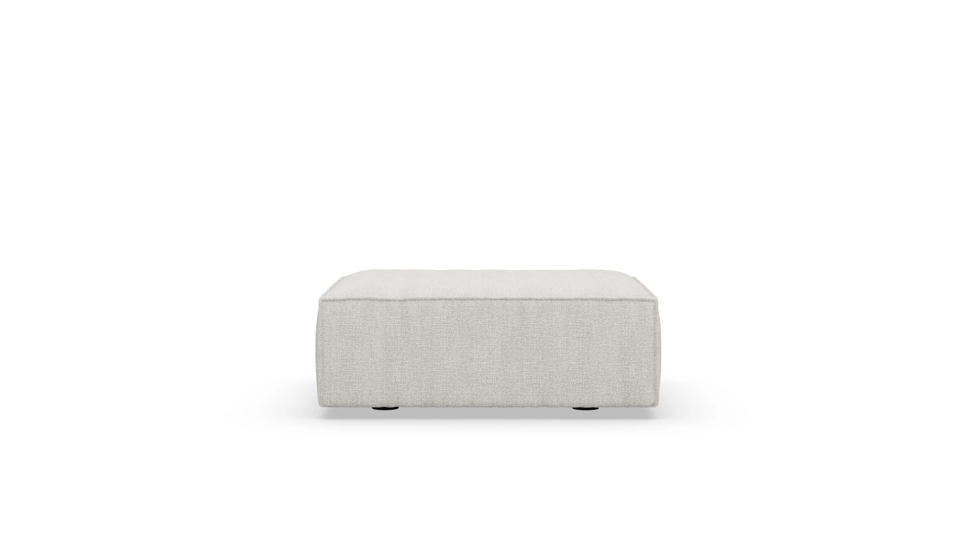 Designer-Hocker Cubo in Stoff Ansicht des Produktes Capara in Stoff weiß