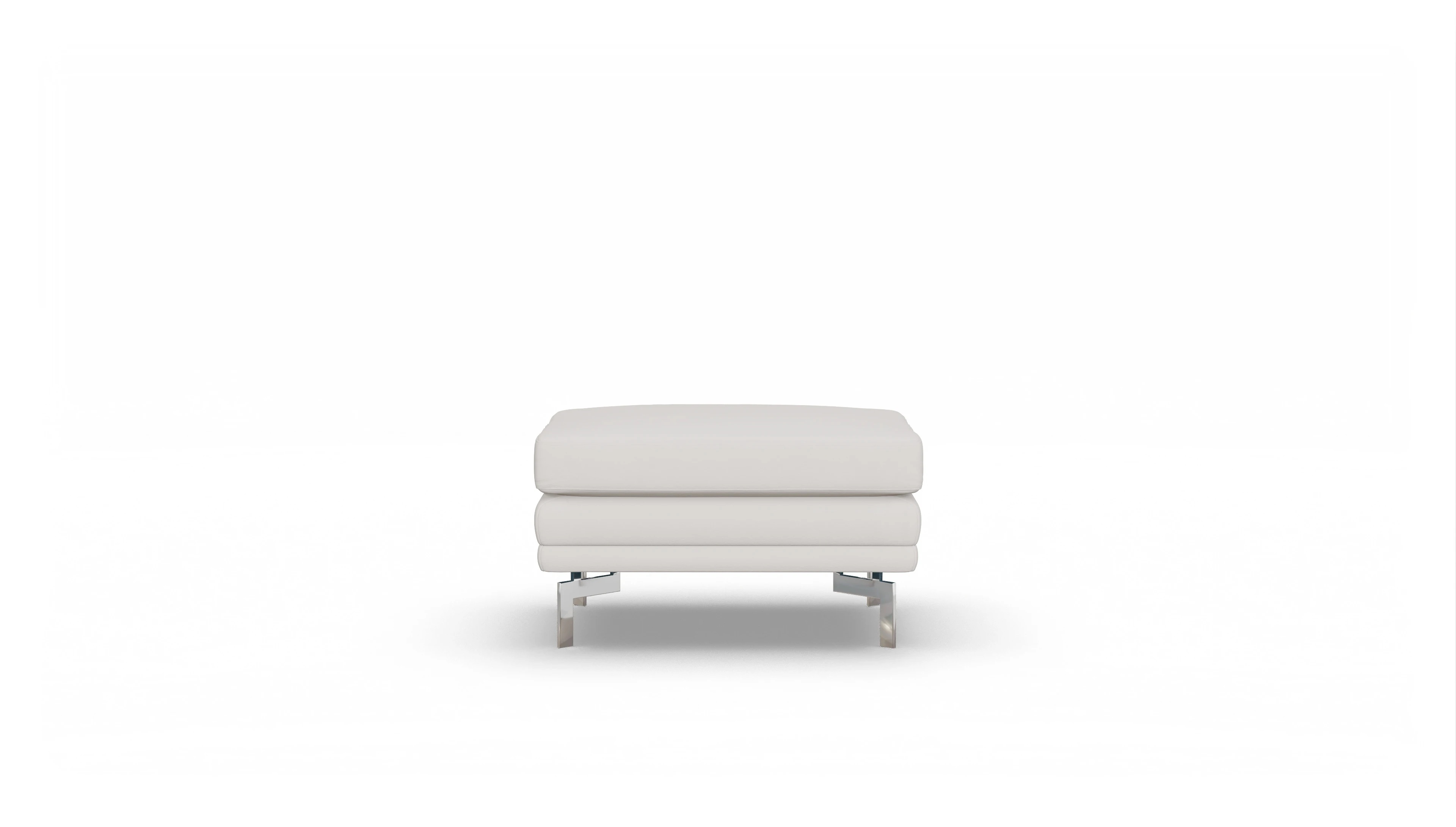 Ansicht des Produktes Lexington Hocker in Leder weiß