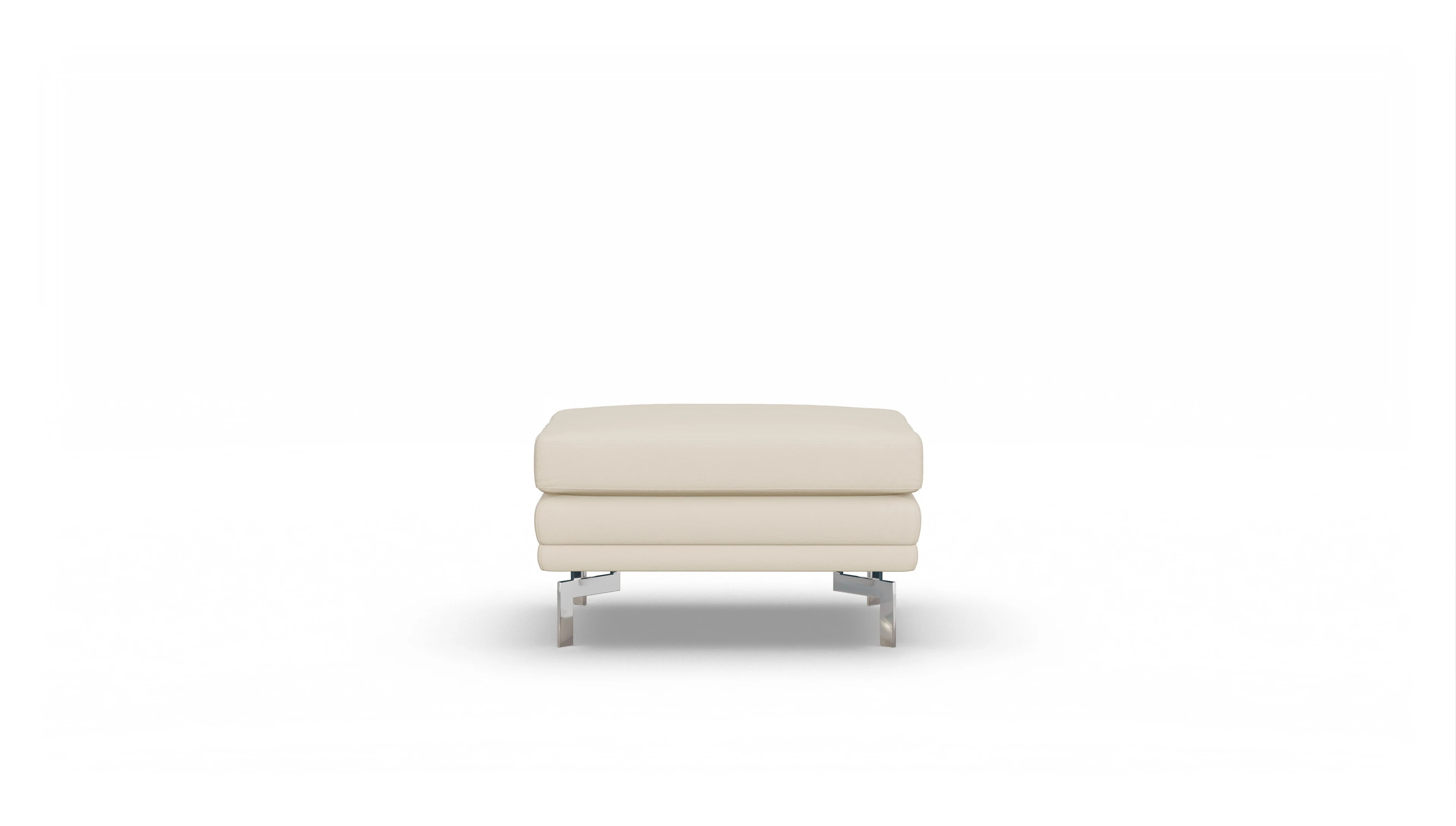 Ansicht des Produktes Lexington Hocker in Leder weiß