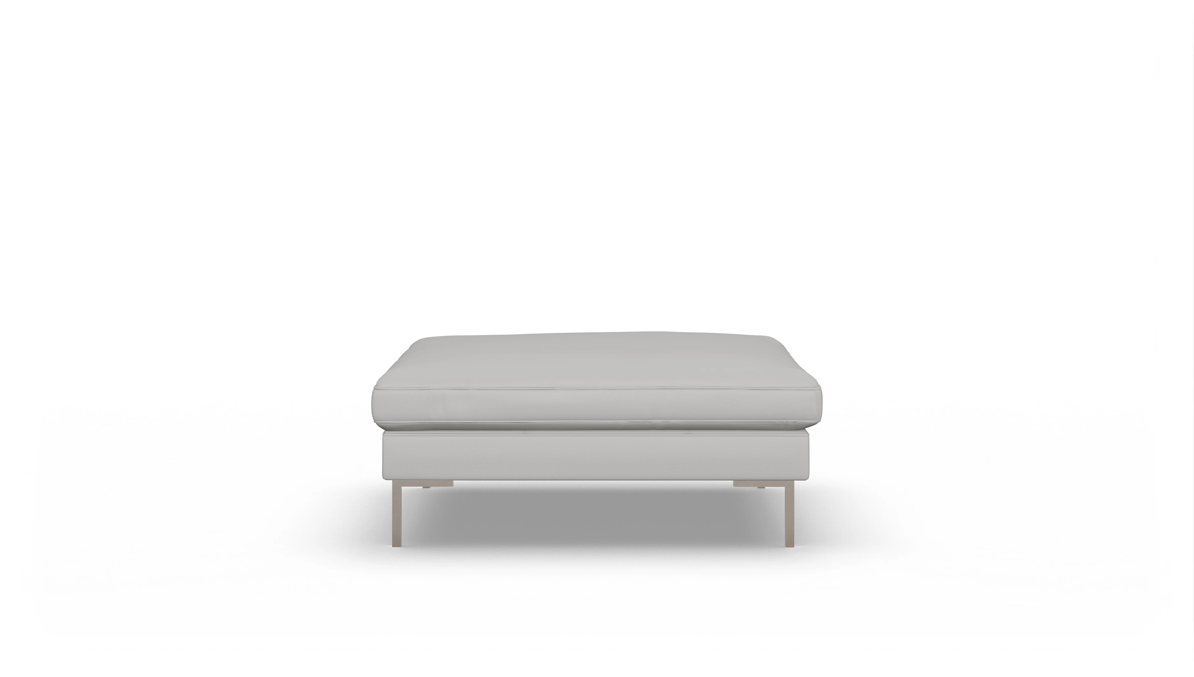 Ansicht des Produktes Larsen Hocker in Leder weiß