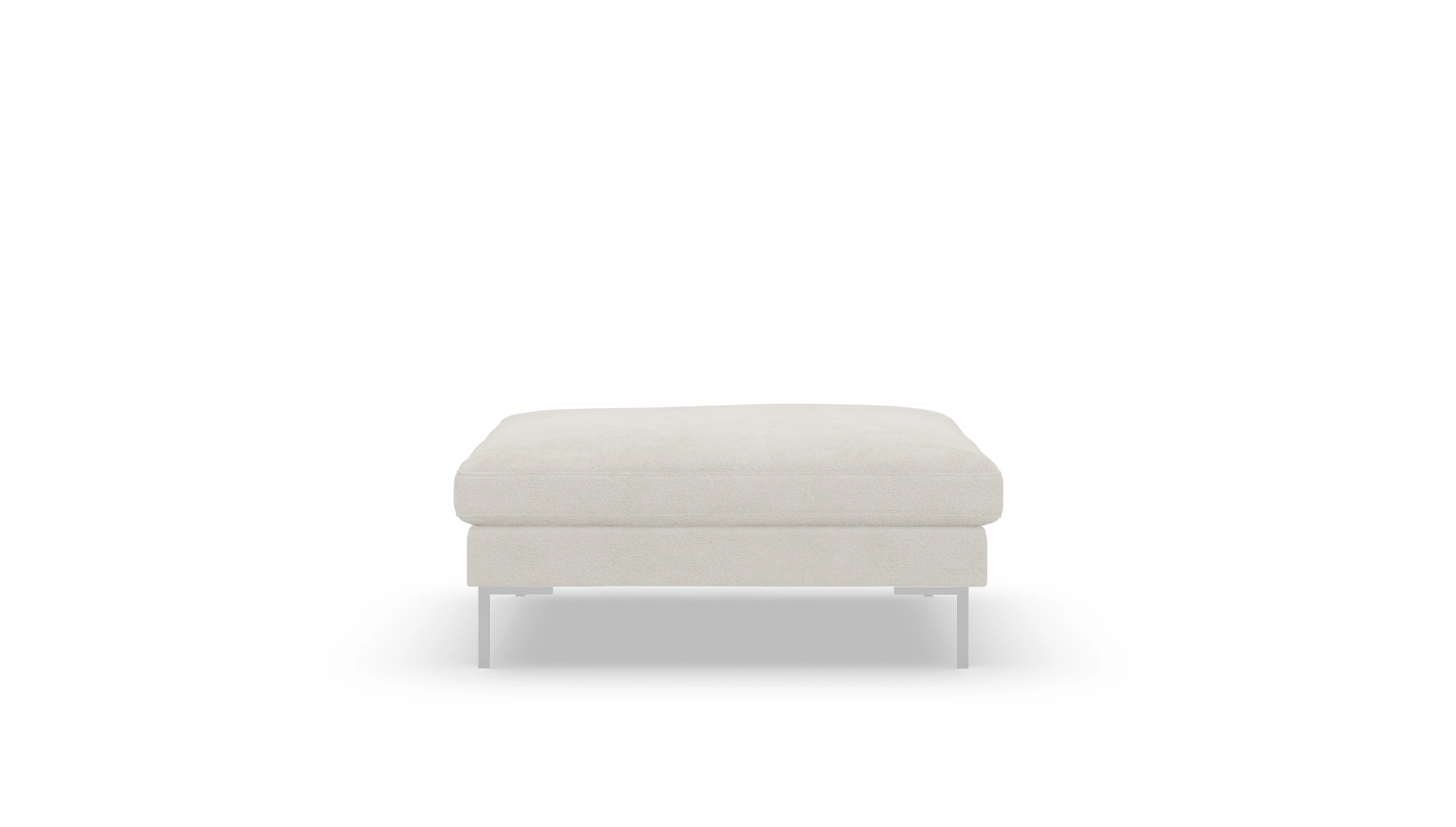 Designer-Hocker Larsen in Stoff Ansicht des Produktes Larsen Hocker in Stoff weiß