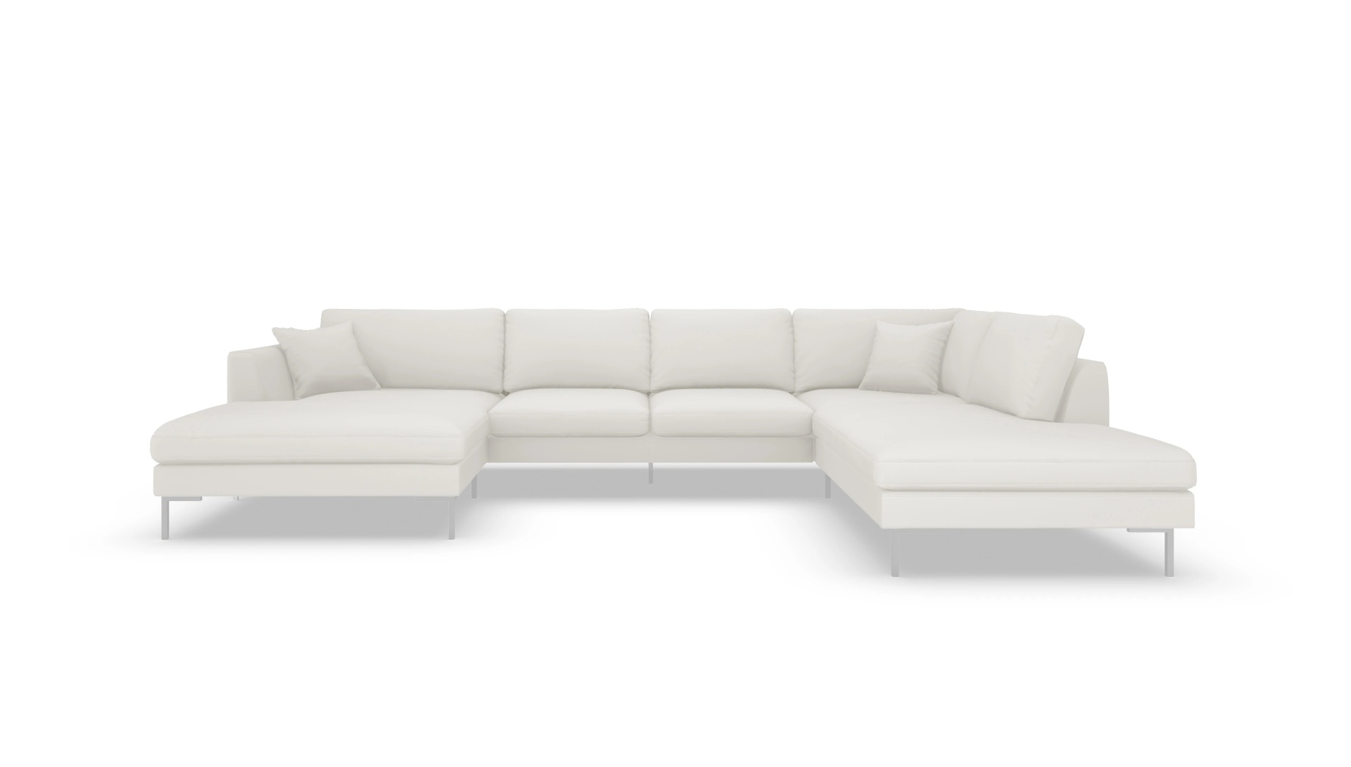 Ansicht des Produktes Larsen Ecksofa Rechts in Leder weiß