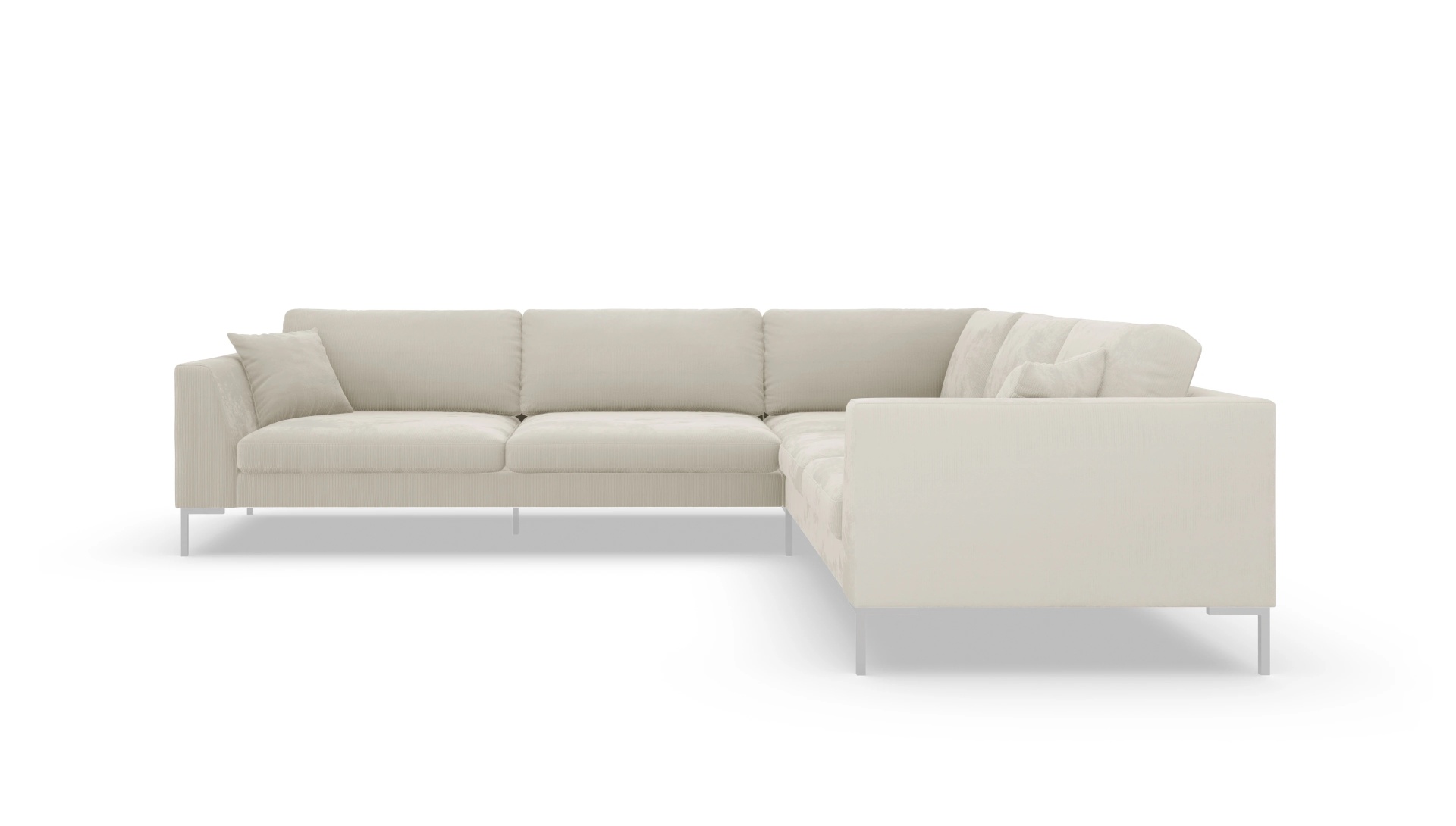 Ansicht des Produktes Larsen Ecksofa Rechts in Cord weiß
