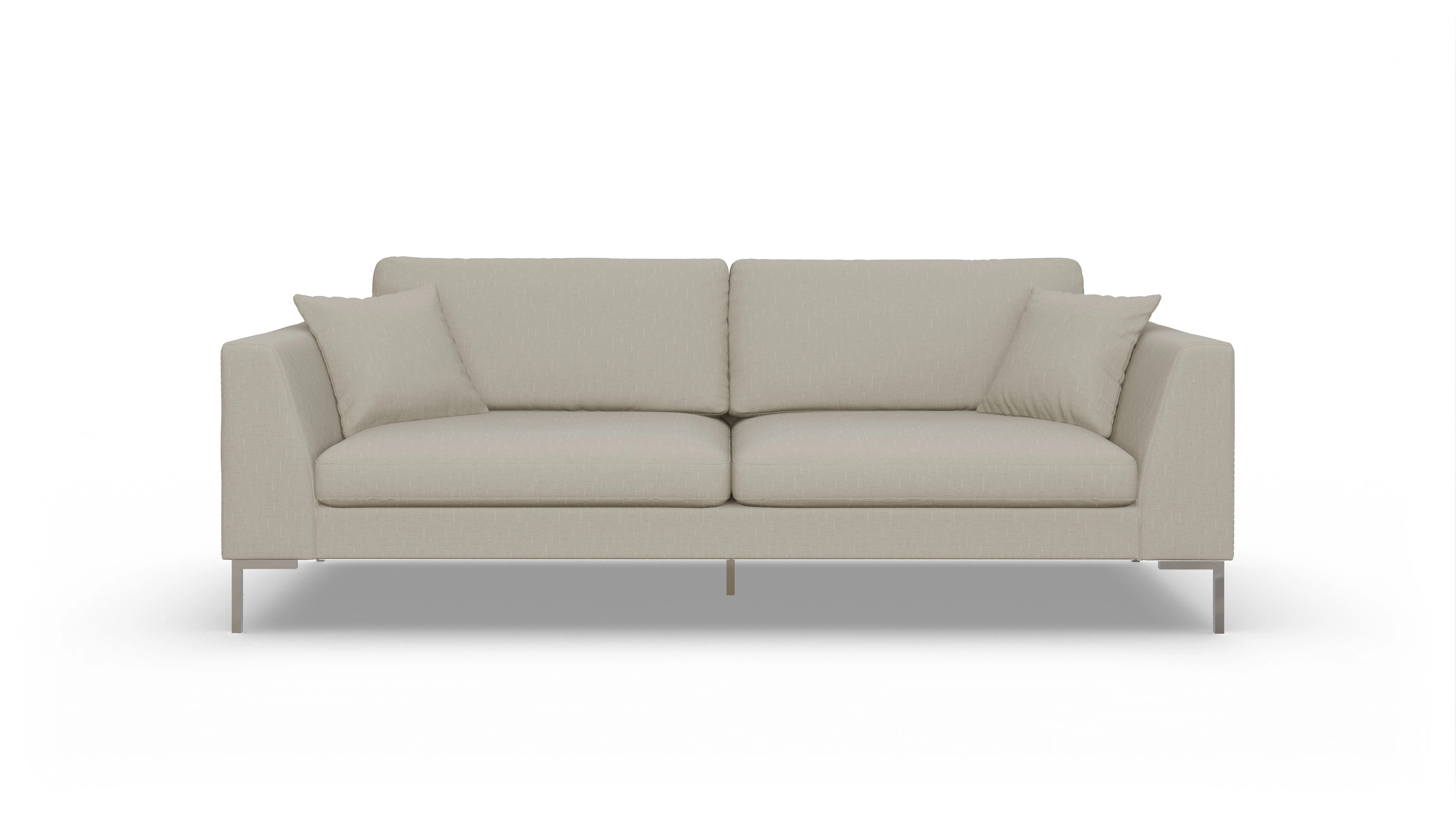 Designer-Sofa Larsen in Stoff Ansicht des Produktes Larsen 3-Sitzer in Stoff weiß