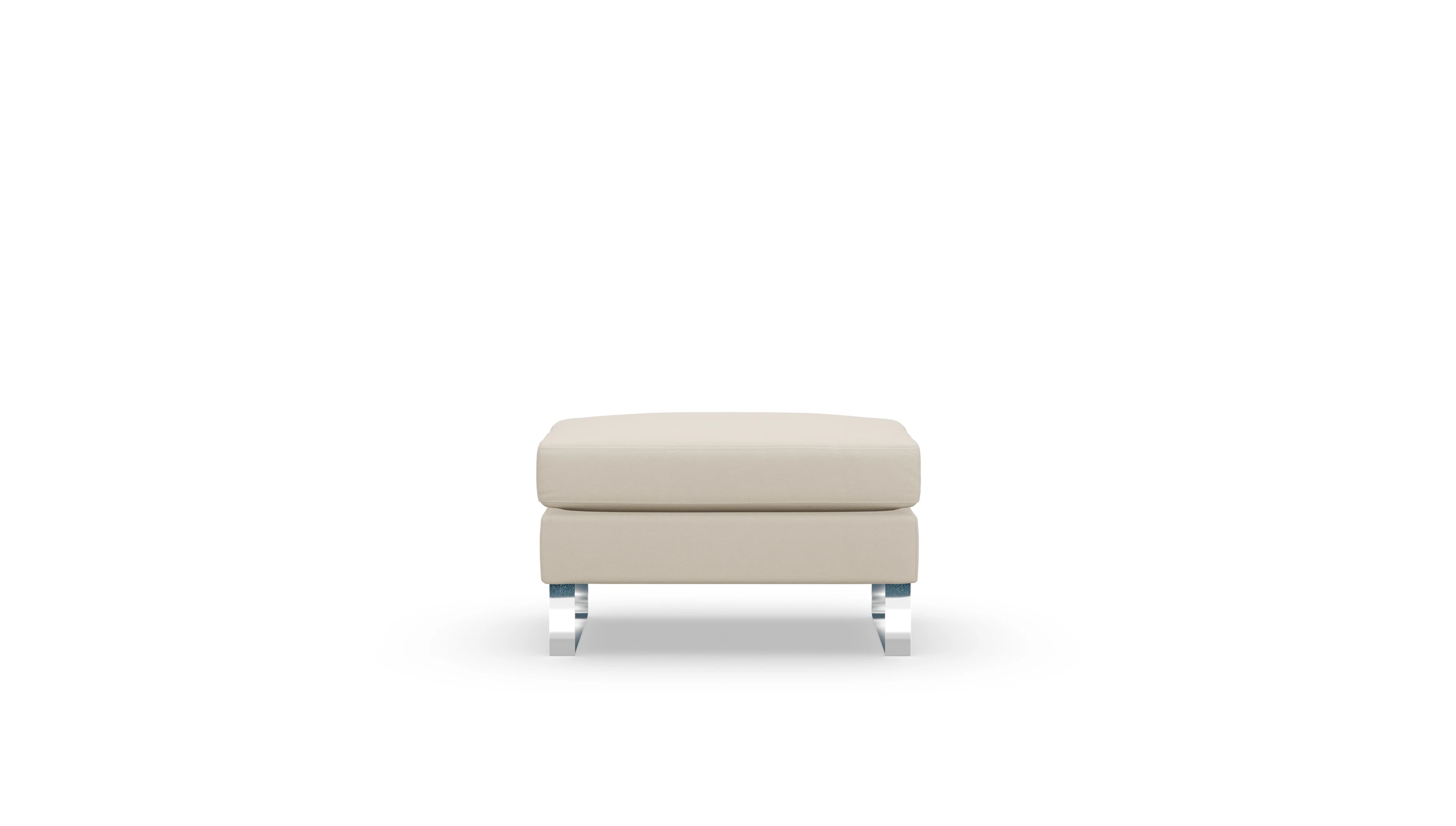 Ansicht des Produktes Cespon Hocker in Leder beige