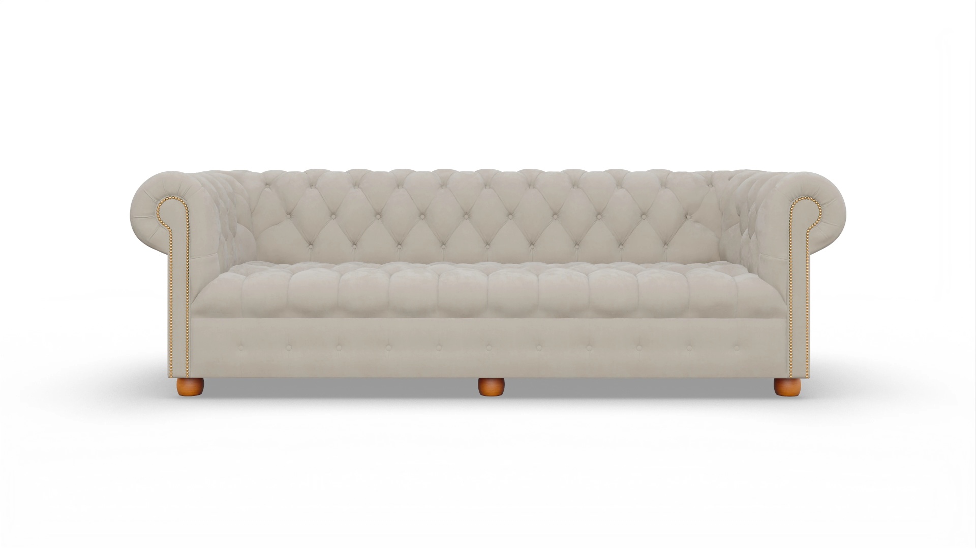 Chesterfield Samtsofa Bingley Ansicht des Produktes Bingley 4-Sitzer in Samt beige