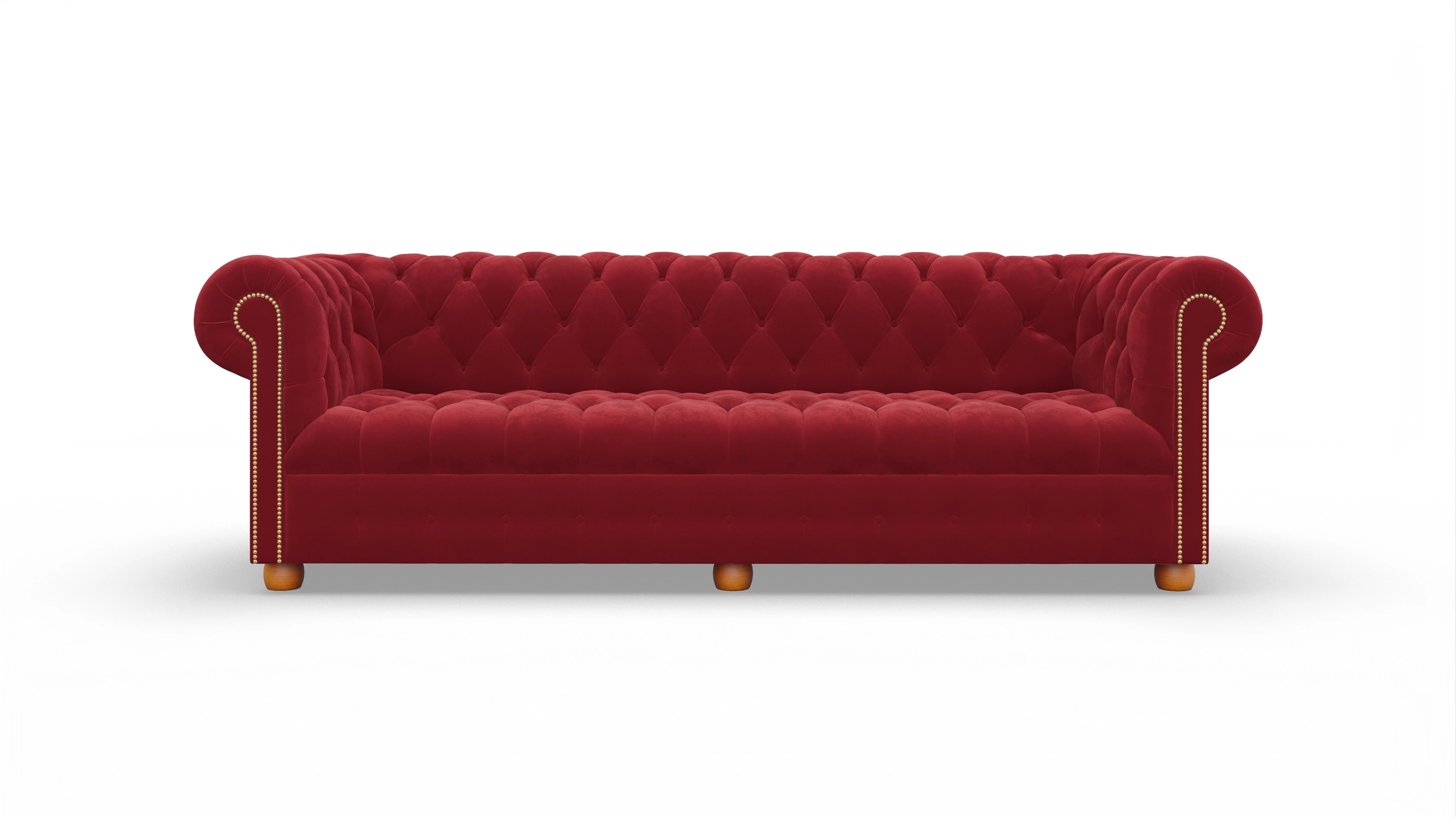 Chesterfield Samtsofa Bingley Ansicht des Produktes Bingley in Samt rot