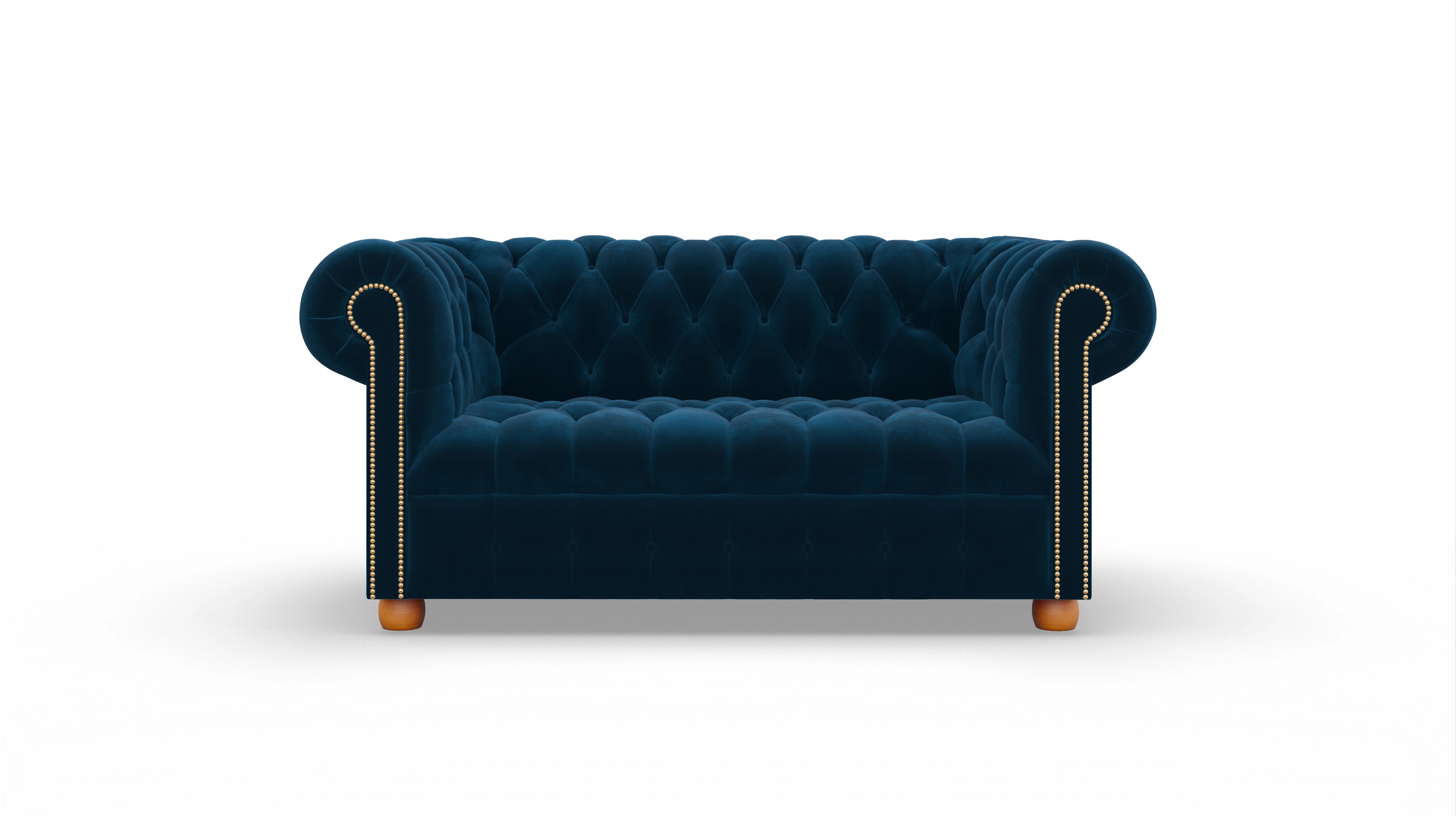 Chesterfield Samtsofa Bingley Ansicht des Produktes Bingley 2-Sitzer in Samt blau