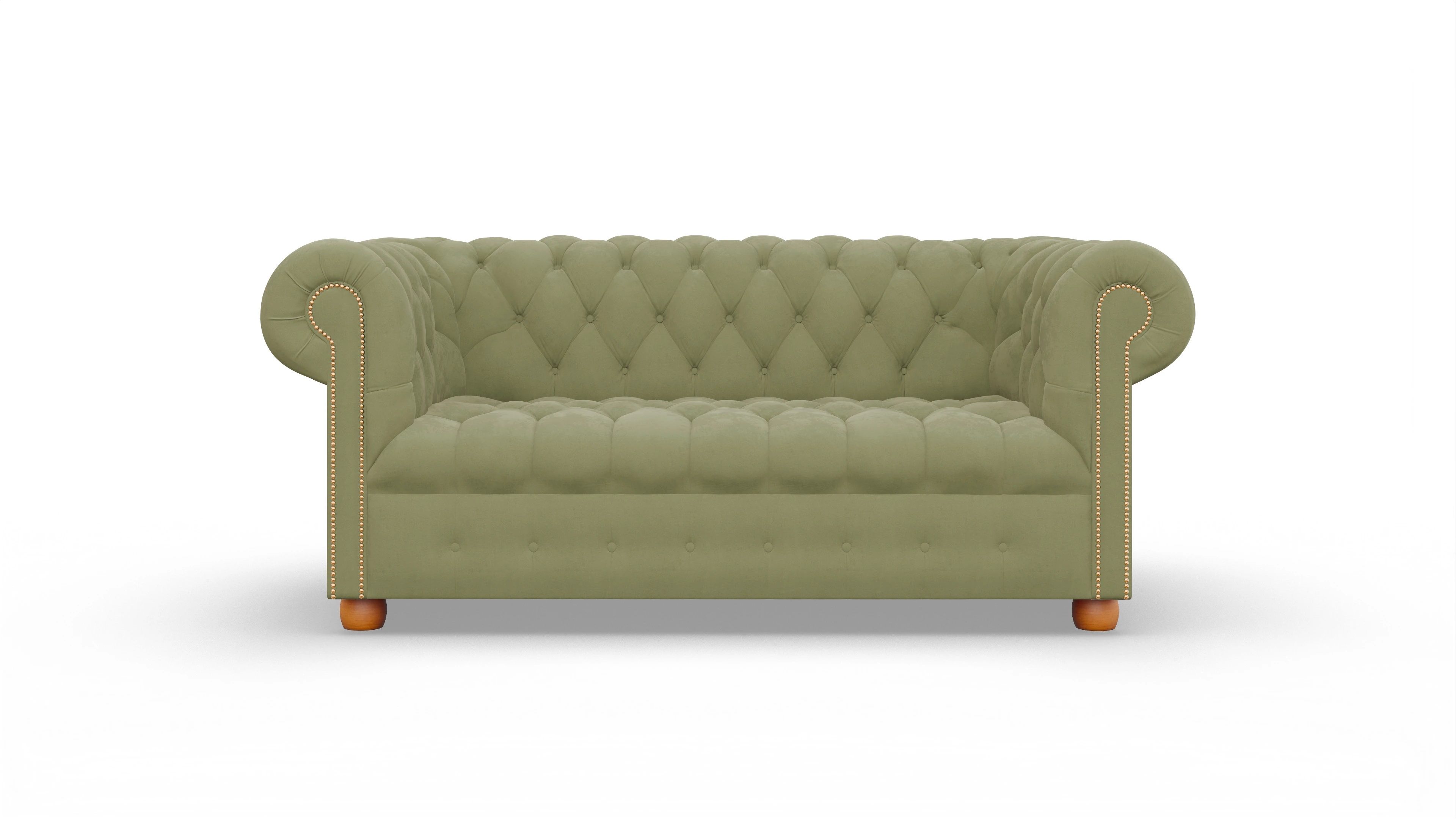 Chesterfield Samtsofa Bingley Ansicht des Produktes Bingley 2,5-Sitzer in Samt grün