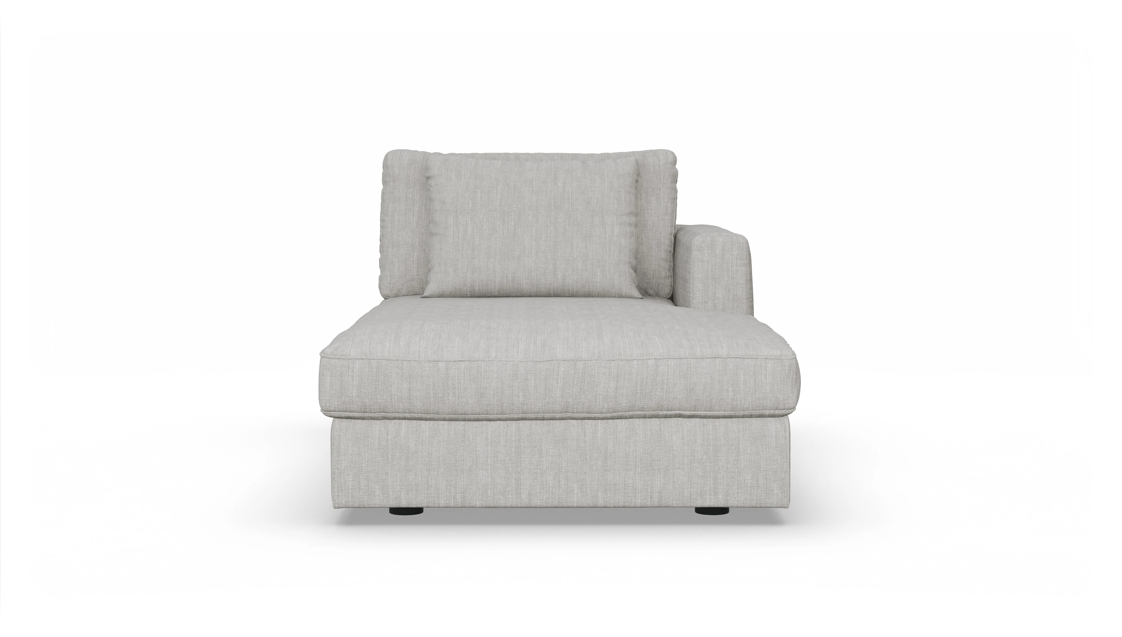 Ansicht des Produktes Sospiri freistehende Récamiere rechts in Stoff beige