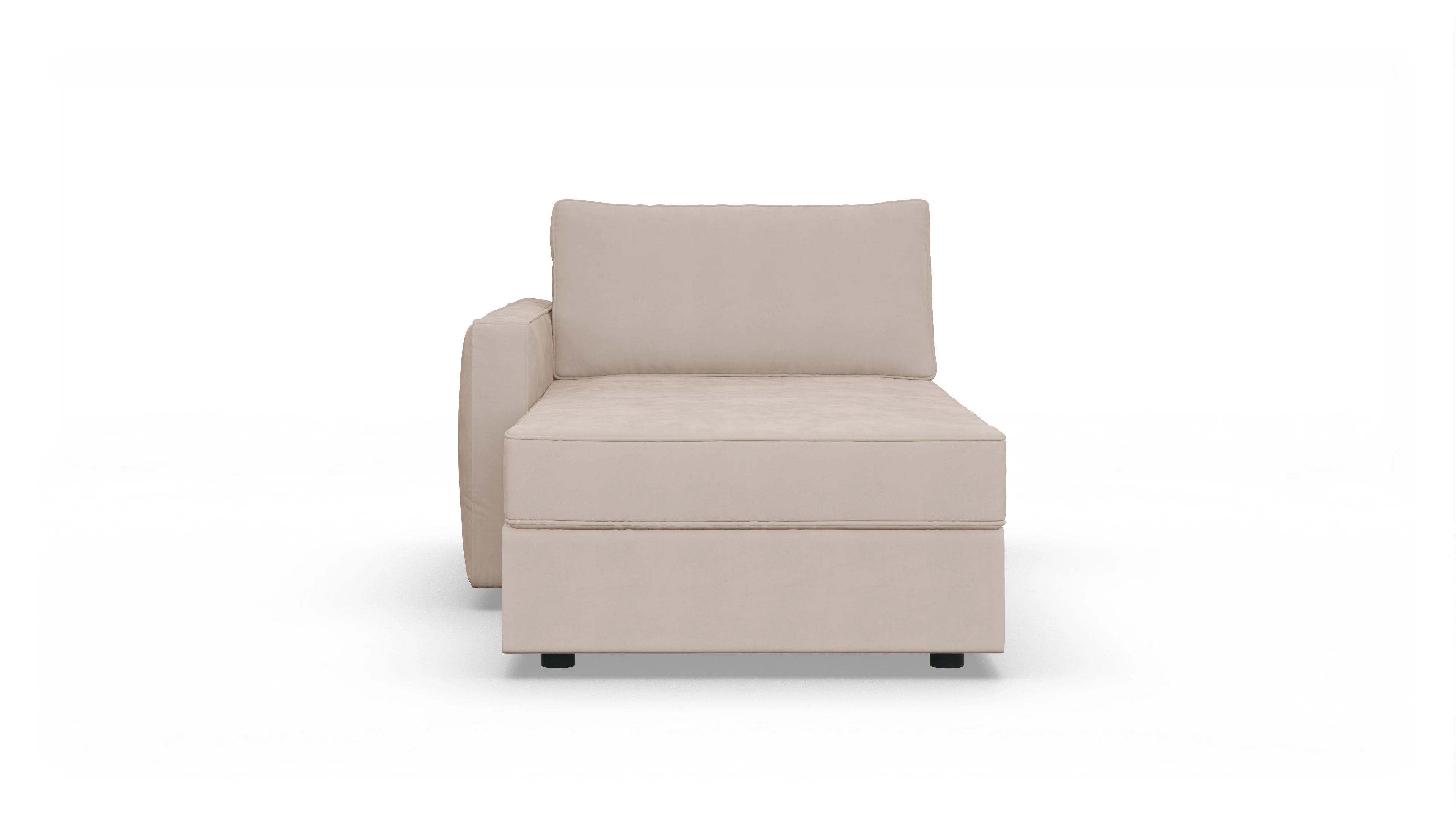 Ansicht des Produktes Ferali freistehende Récamiere links in Samt beige
