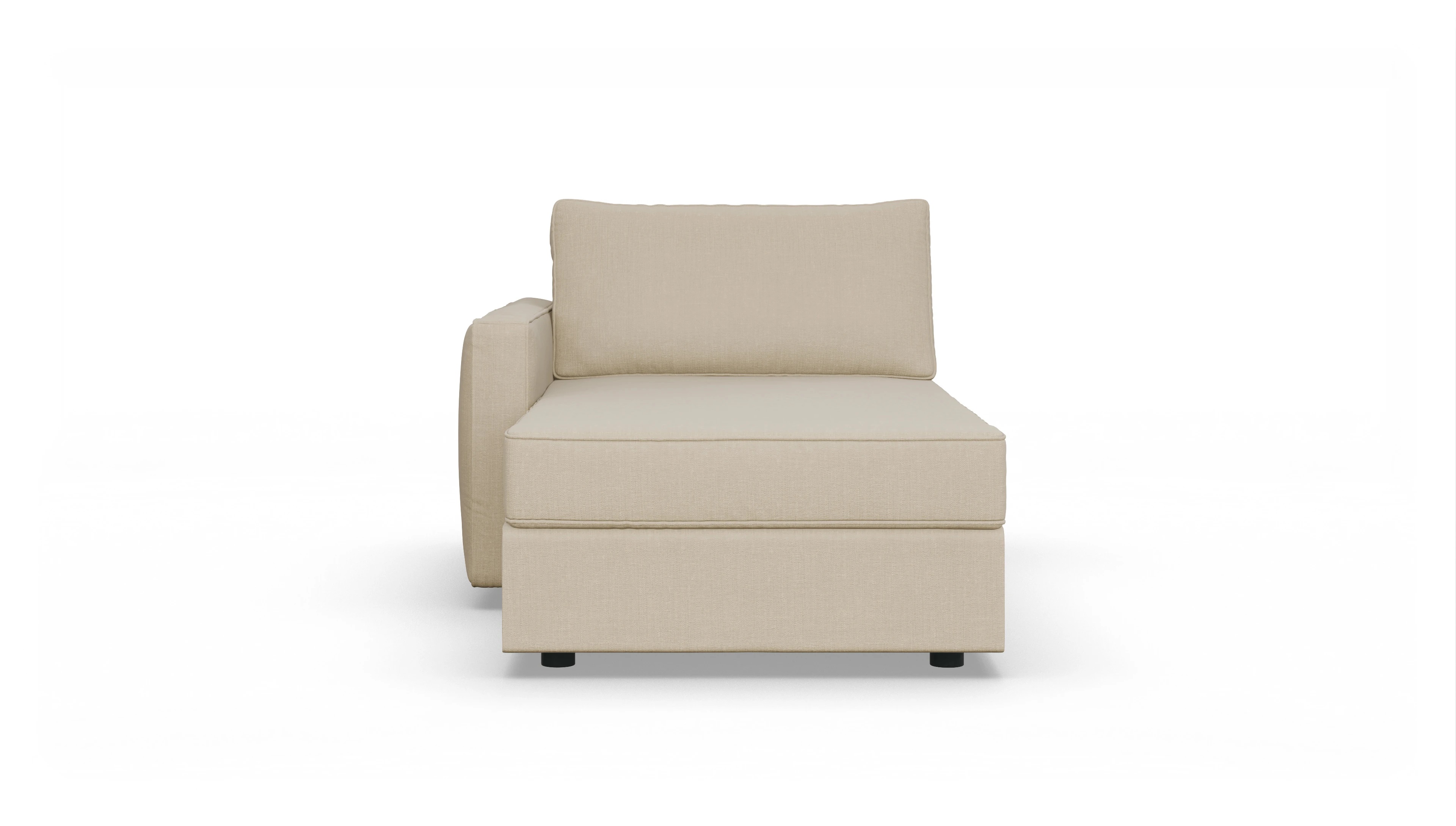 Ansicht des Produktes Ferali freistehende Récamiere links in Stoff beige