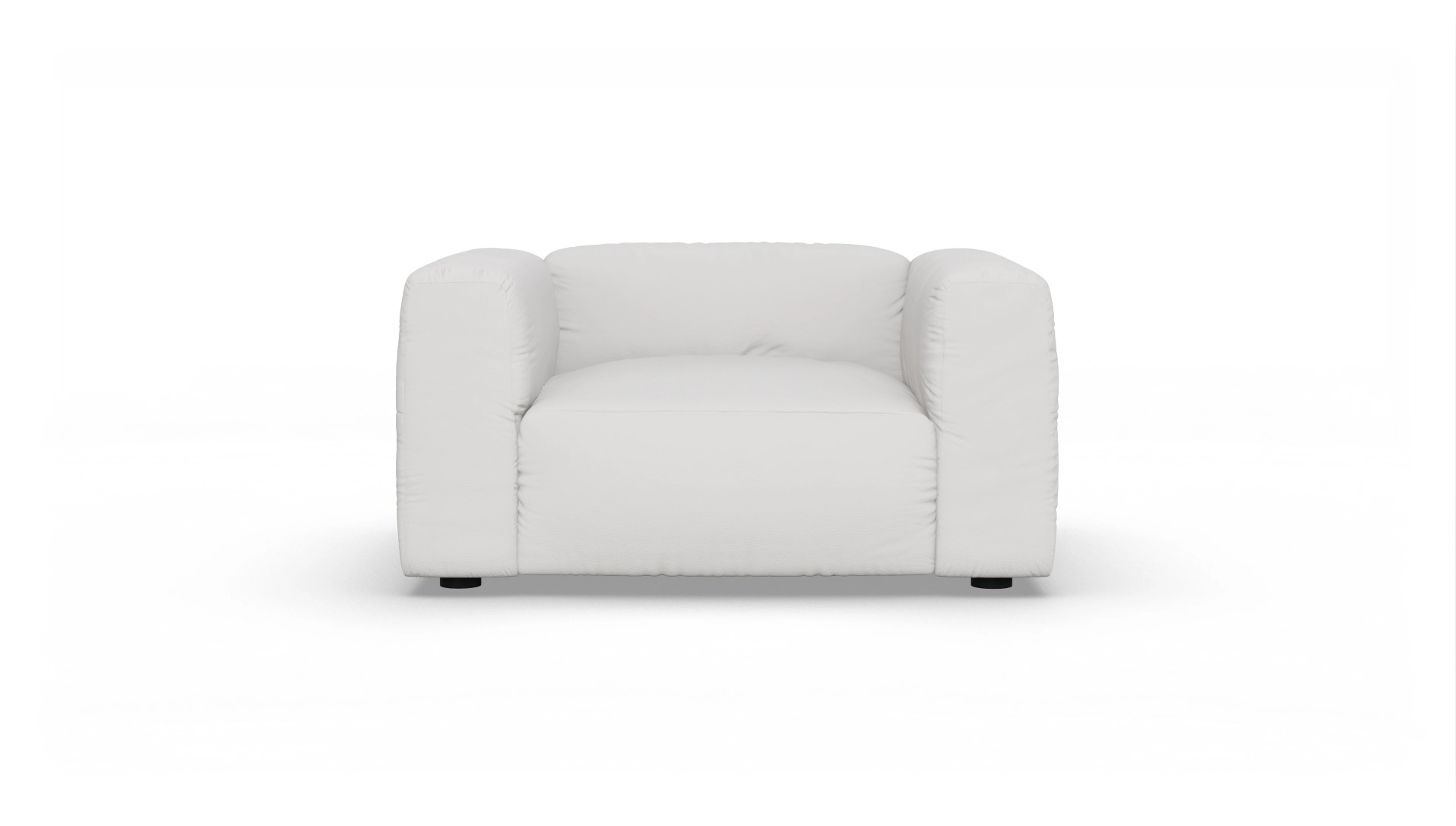 Molin Leder-Sessel Ansicht des Produktes Molin Sessel in Leder weiß