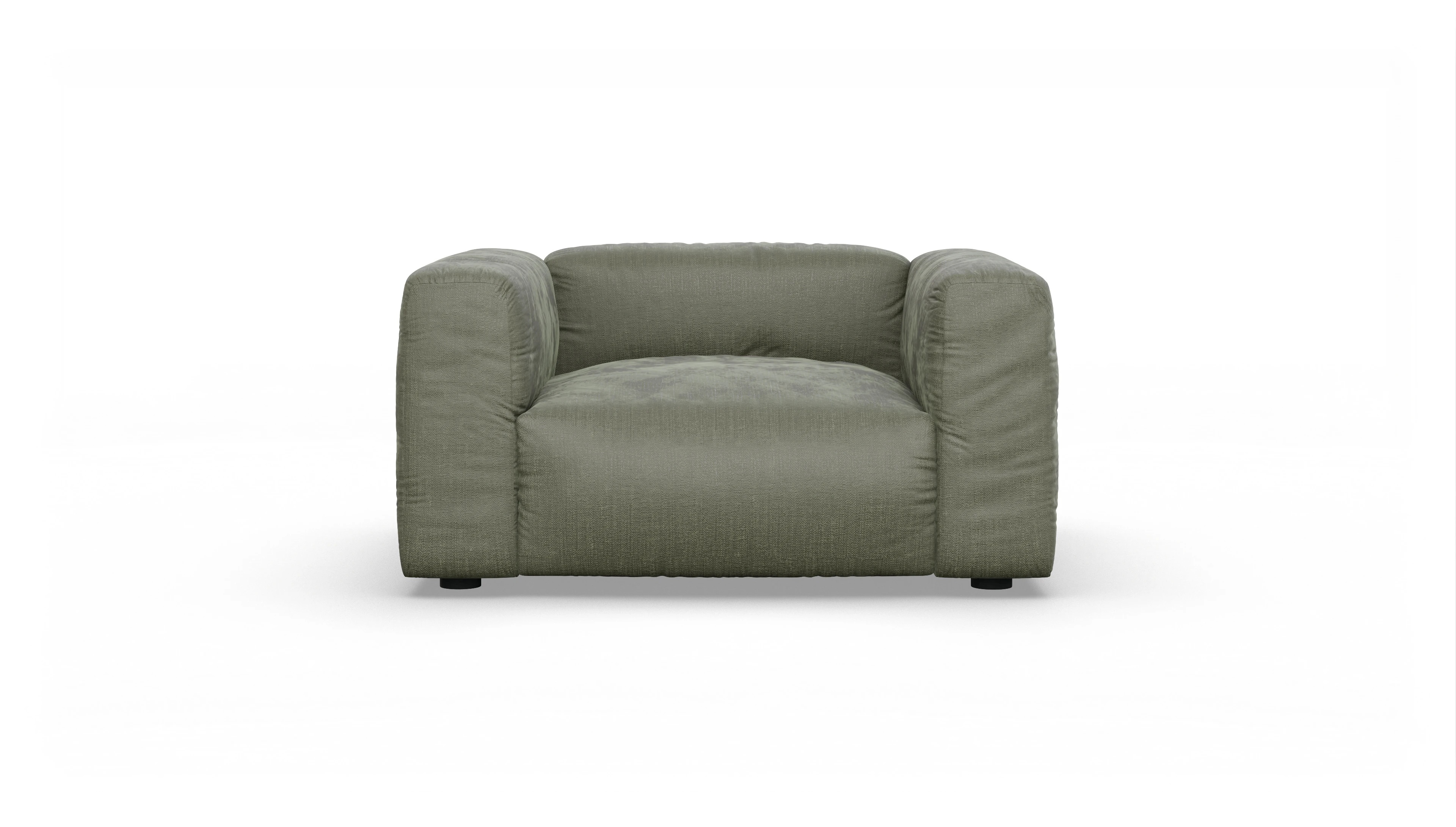 Design-Sessel Molin Ansicht des Produktes Molin Sessel in Stoff grün