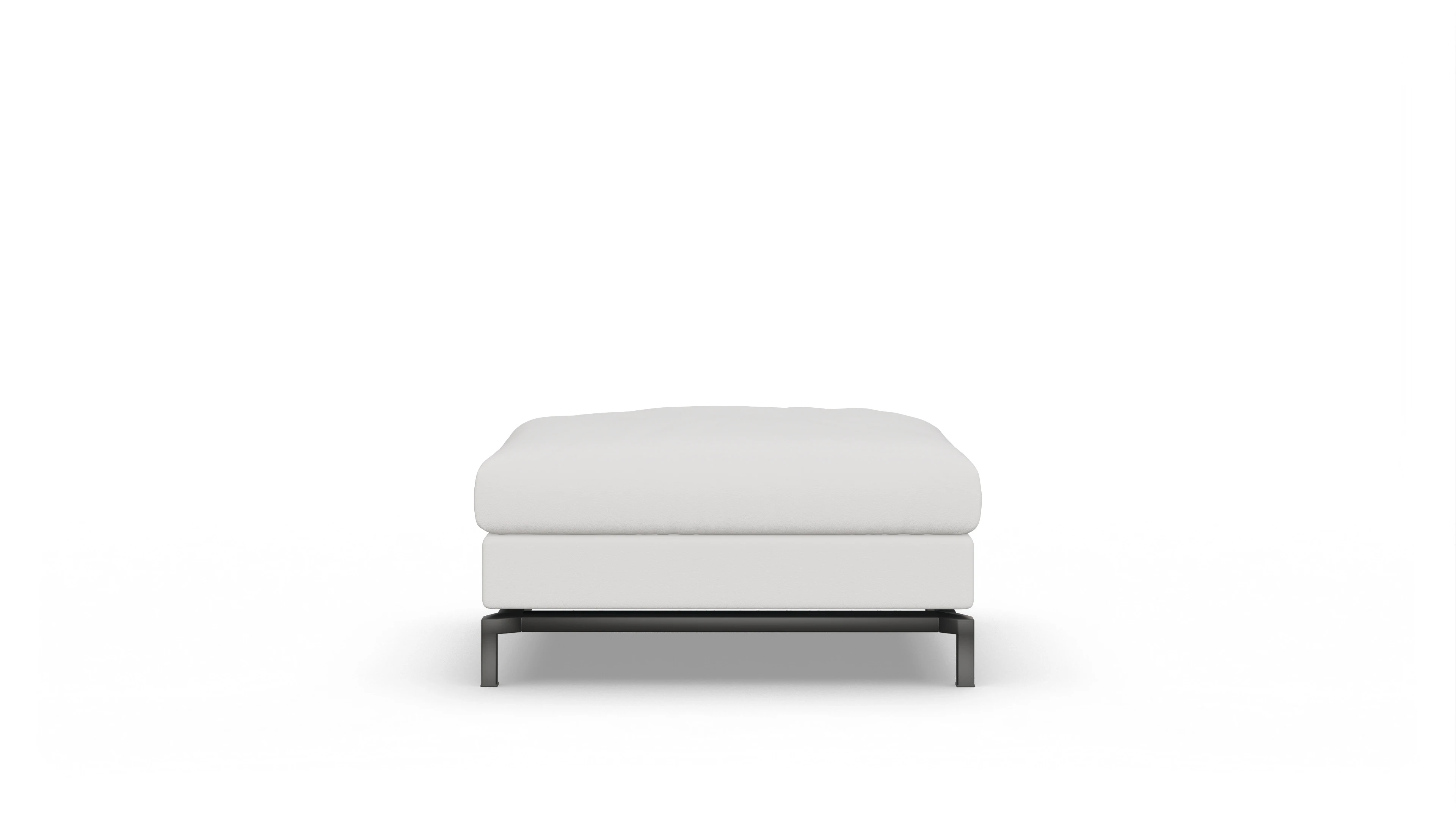 Fenice Designer-Hocker in Leder Ansicht des Produktes Fenice Hocker in Leder weiß