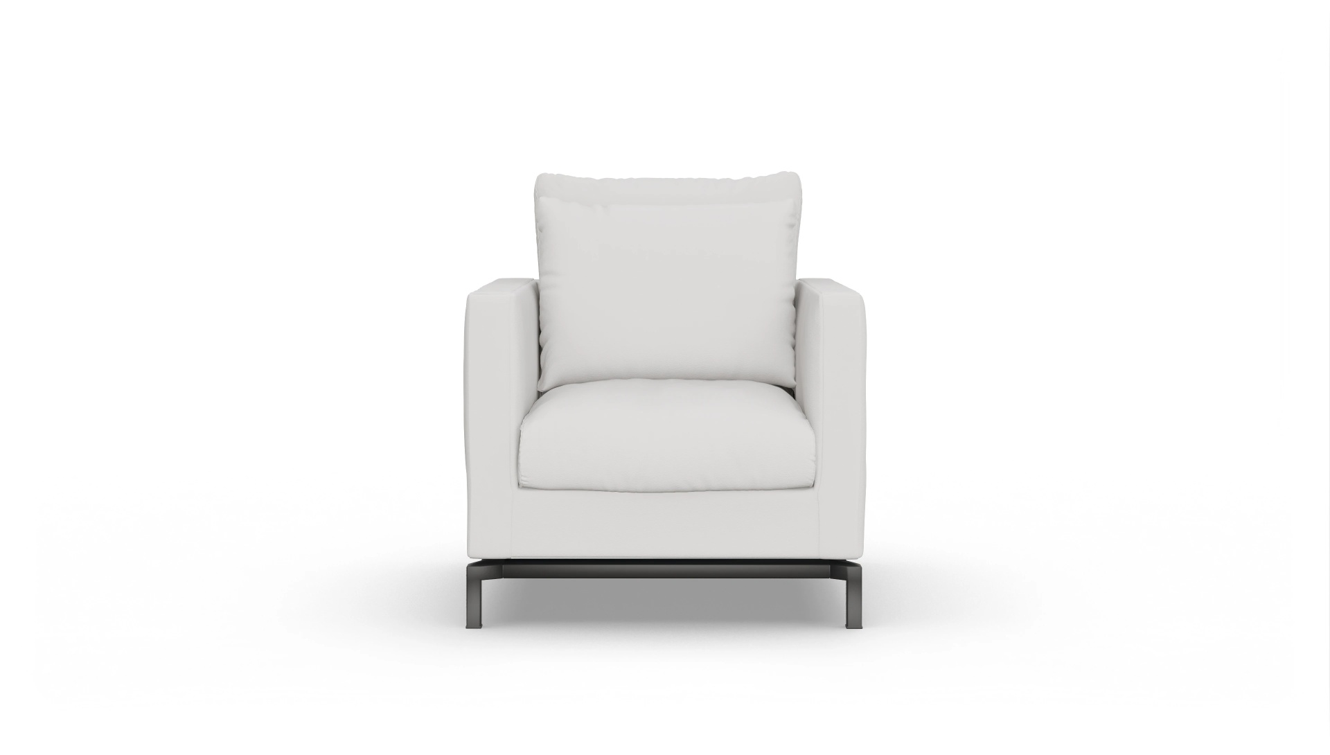 Fenice Leder-Sessel Ansicht des Produktes Fenice Sessel in Leder weiß