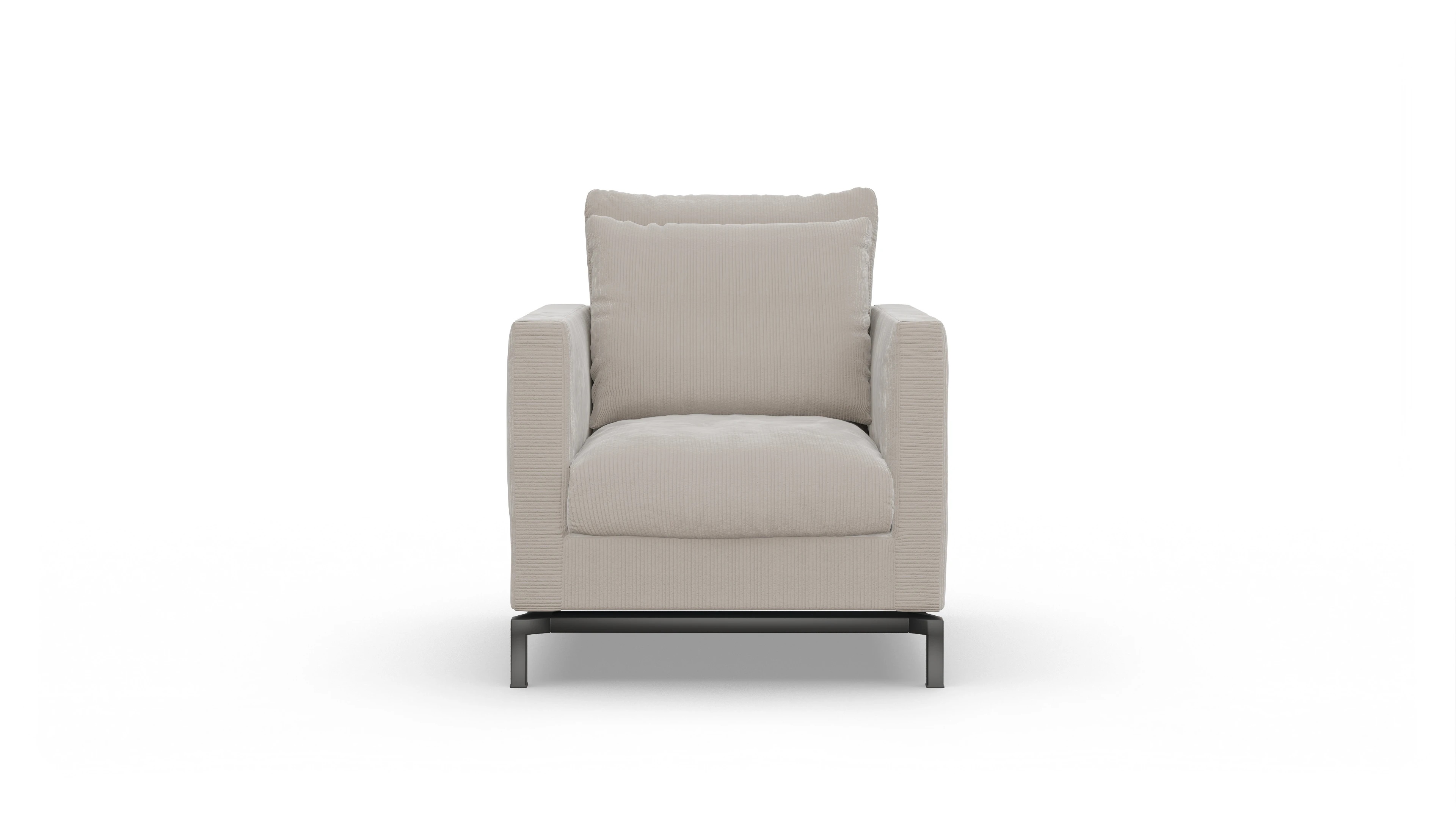 Ansicht des Produktes Fenice Sessel in Cord beige