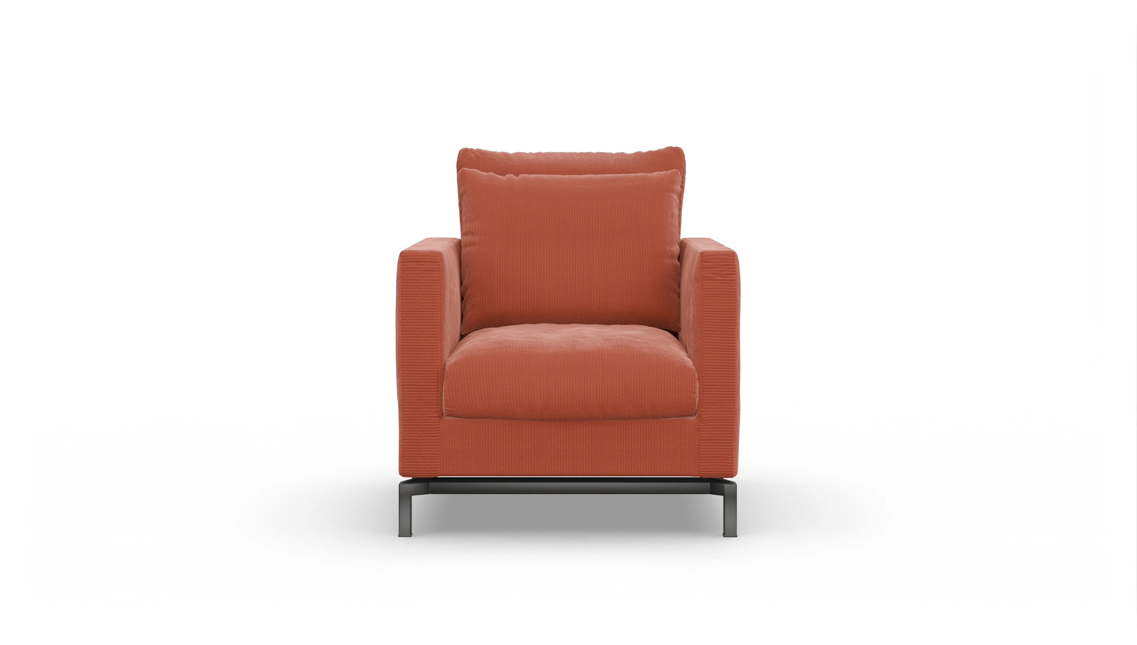 Ansicht des Produktes Fenice Sessel in Cord orange