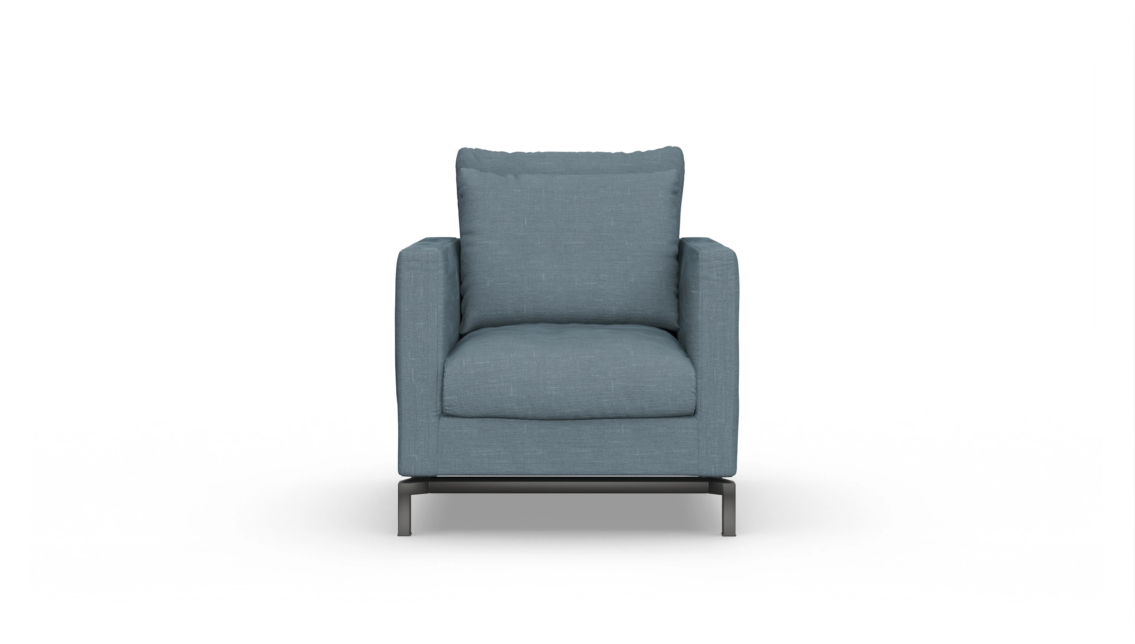 Ansicht des Produktes Fenice Sessel in Stoff blau