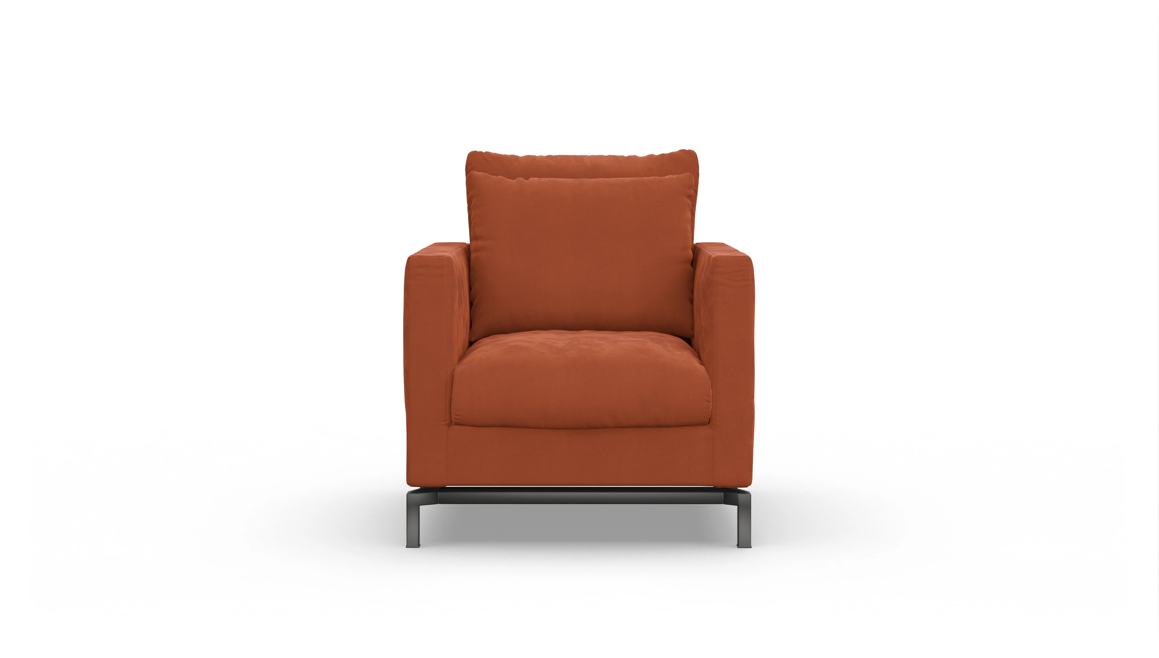 Ansicht des Produktes Fenice Sessel in Samt orange